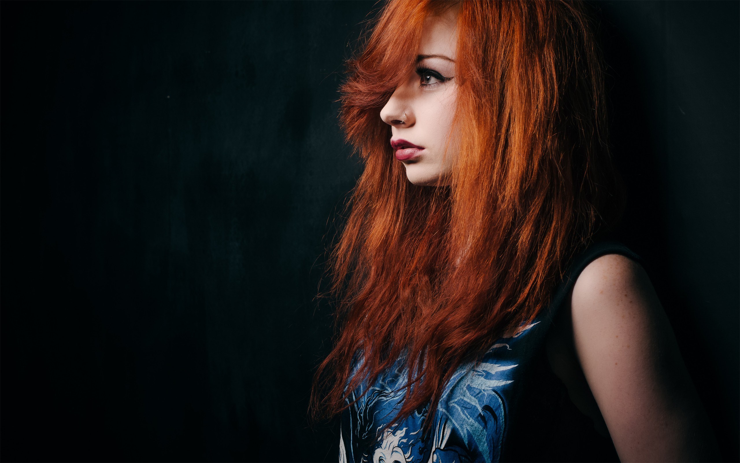 Lovely Girl Redhead Piercing Photo Wallpaper 2560x1600 20250