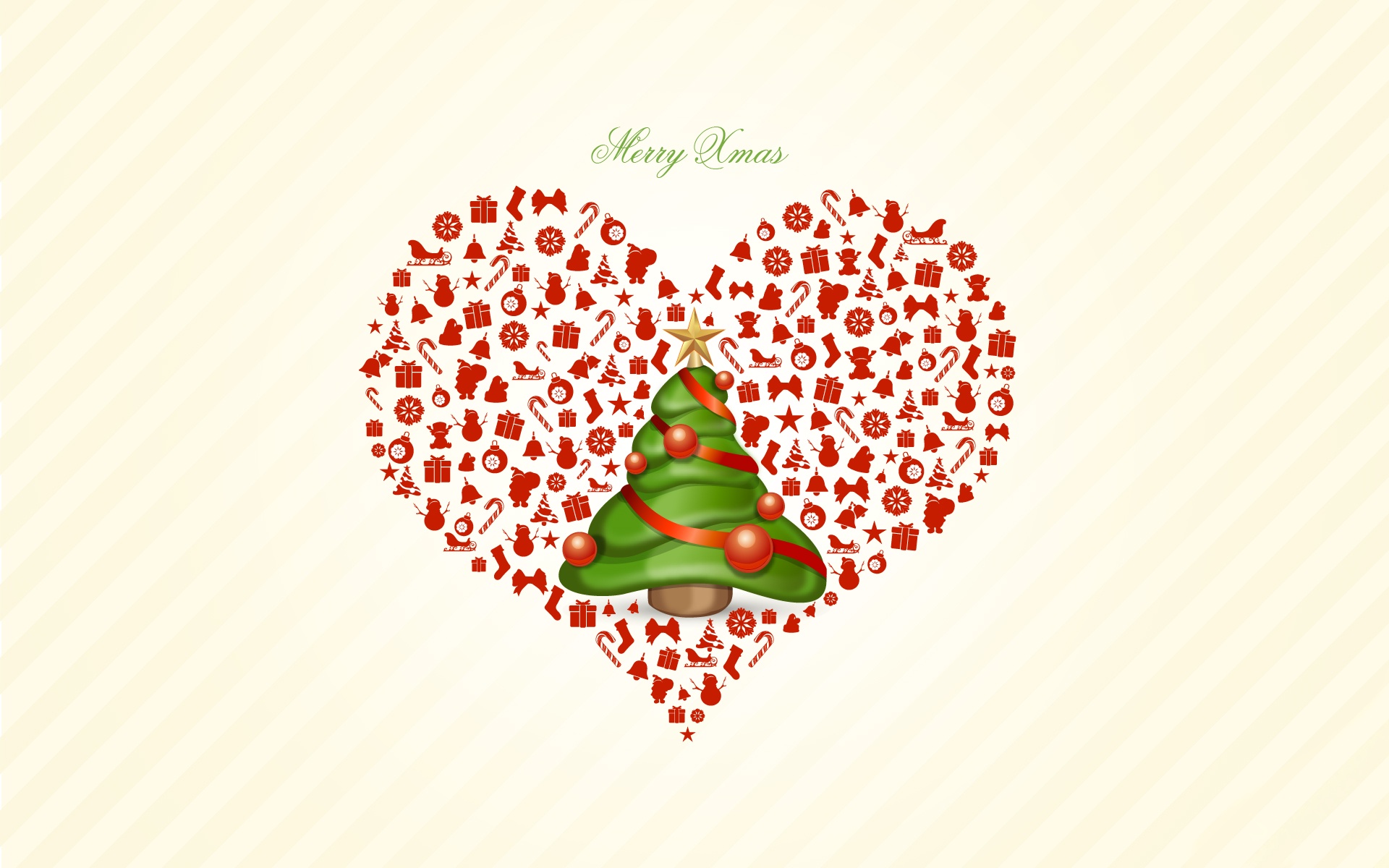 Merry Christmas Heart Love wallpaper | 1920x1200 | #26534