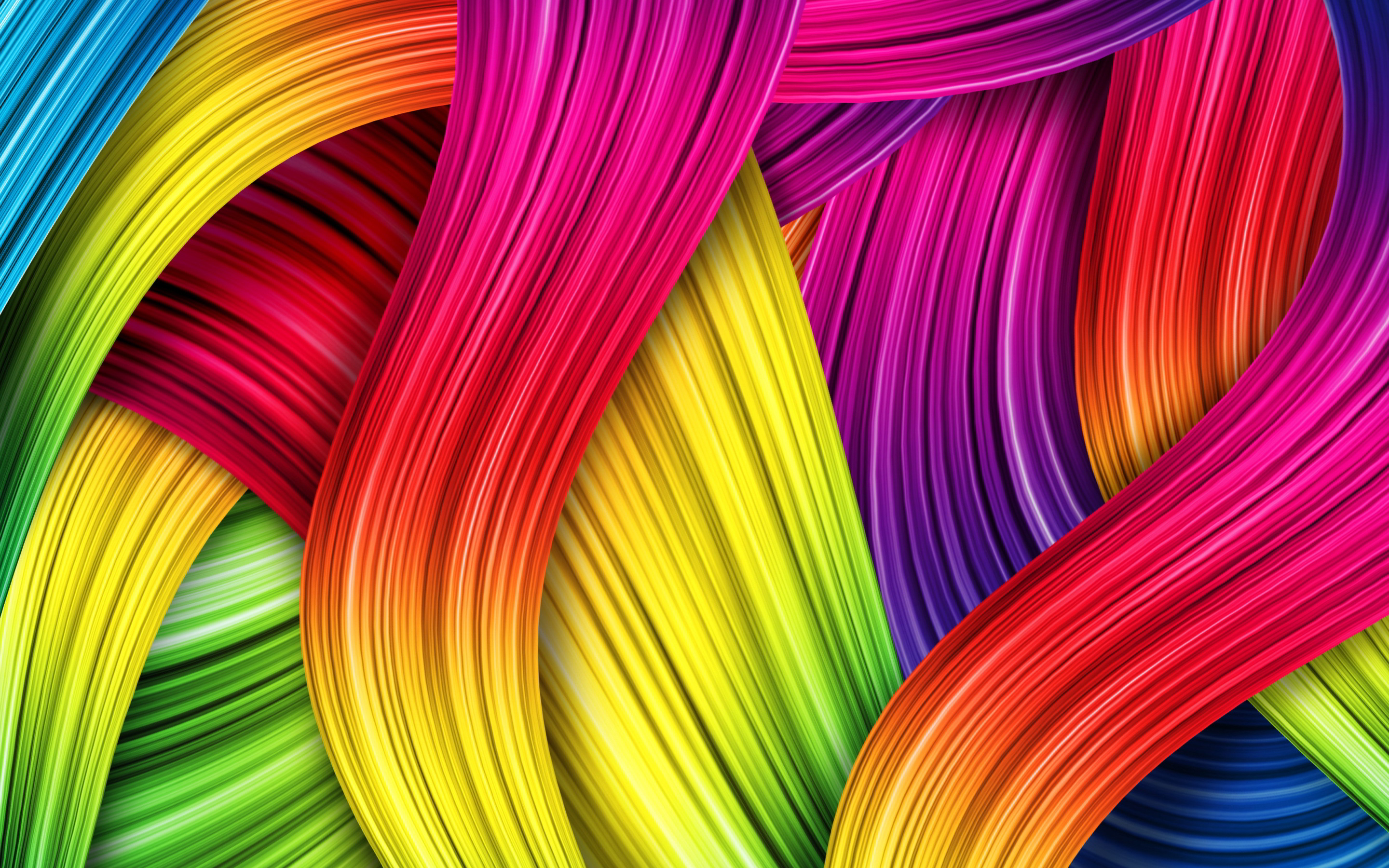 Abstract colorful lines art