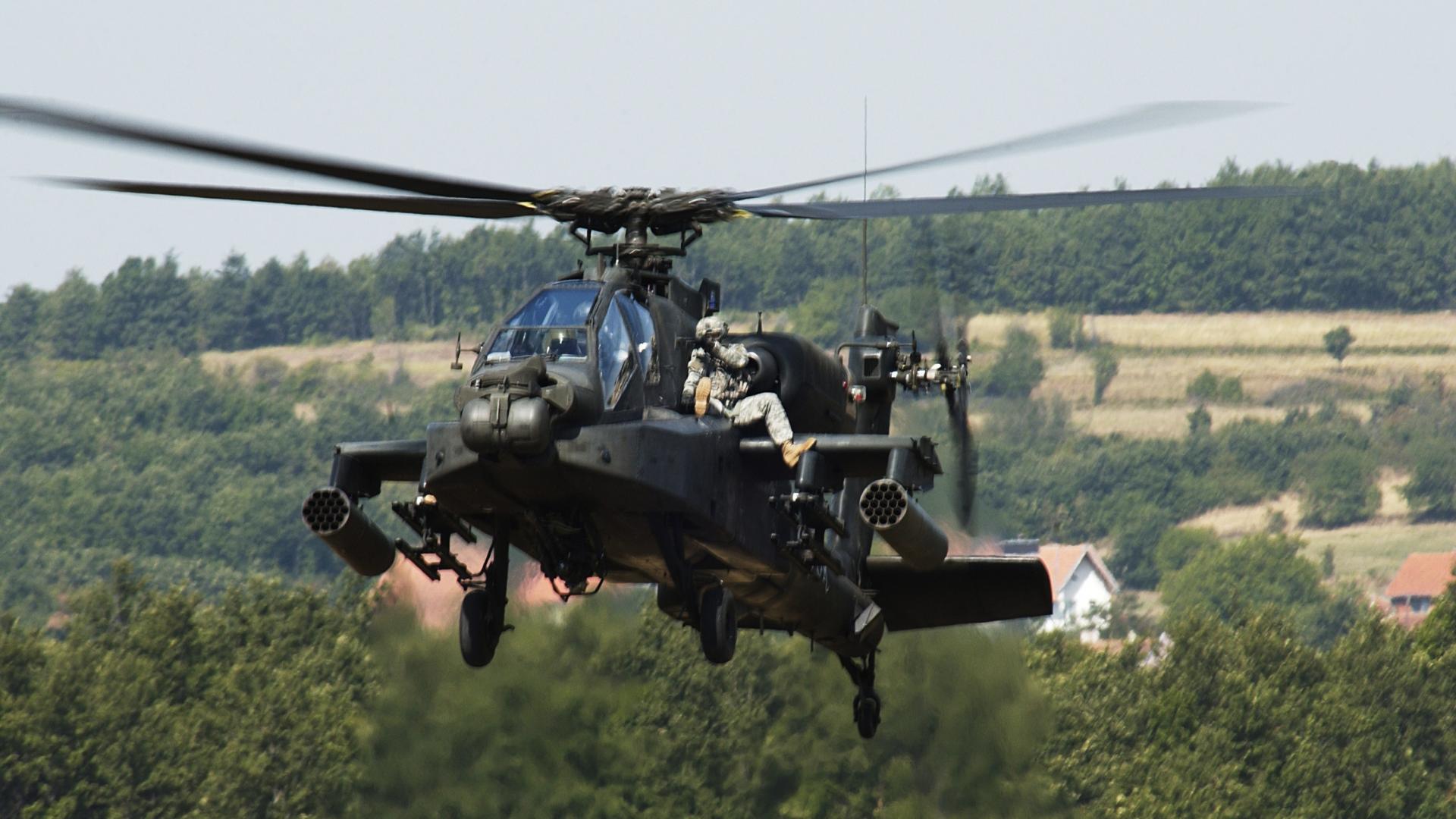 Ah 64d apache army helicopter