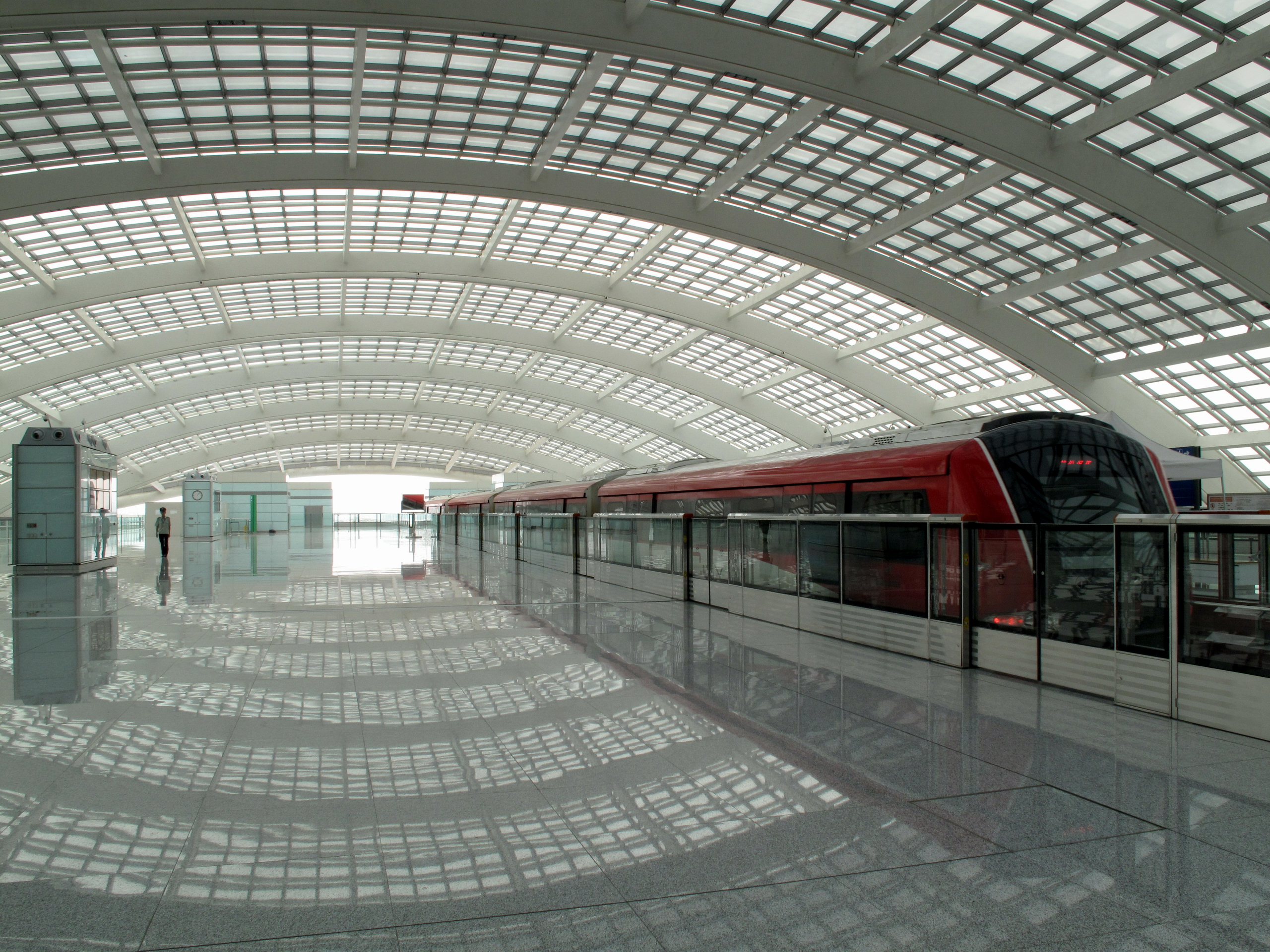 Airport Express train station inside the Terminal 3 Transportation Centre