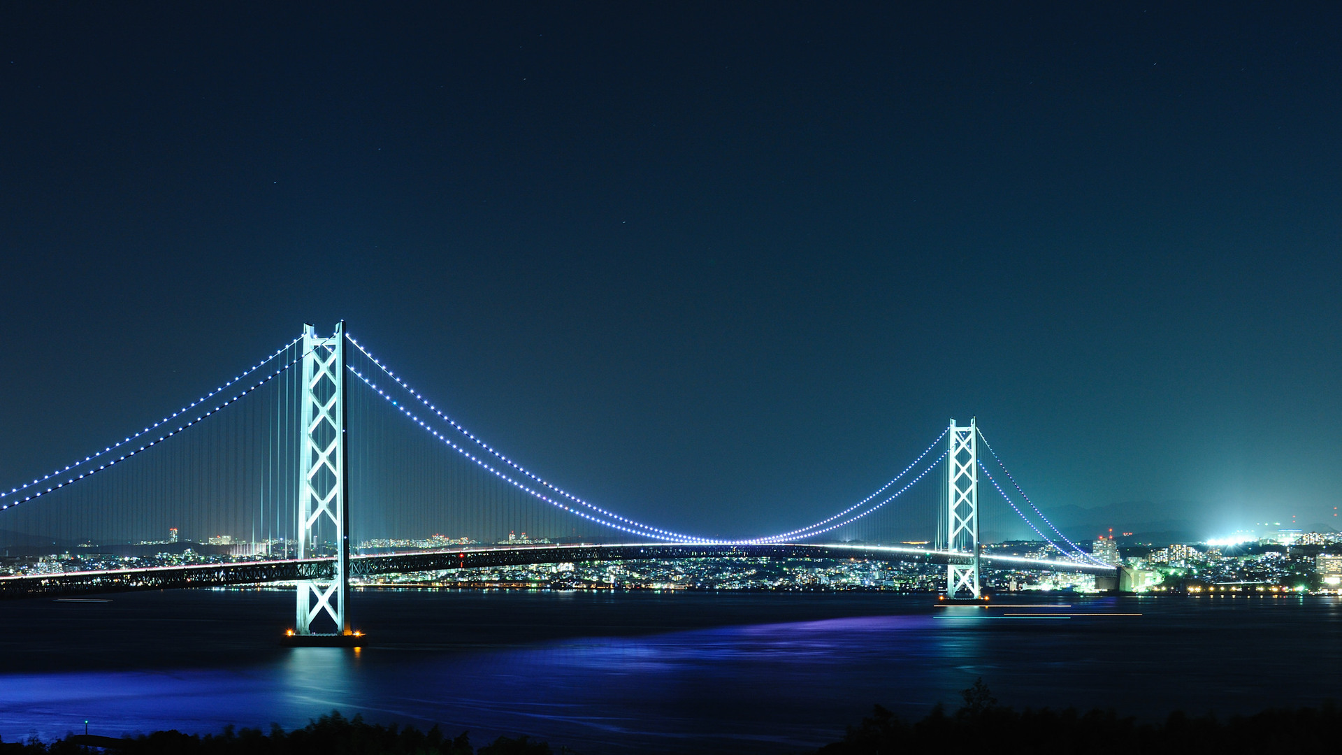 Akashi Kaikyo Bridge New Desktop Background