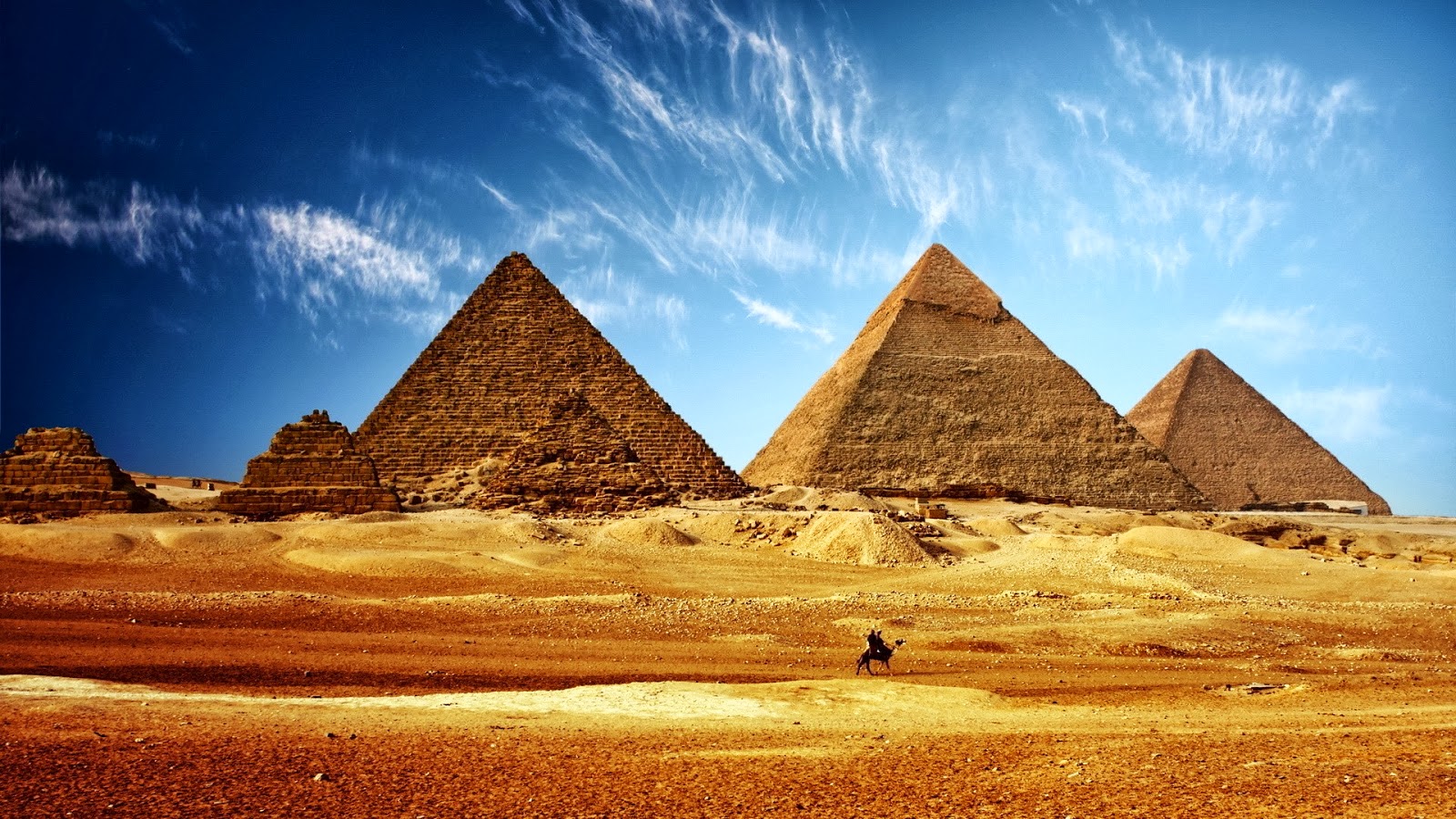 The Pyramid complex at Giza, one of the world's famous places