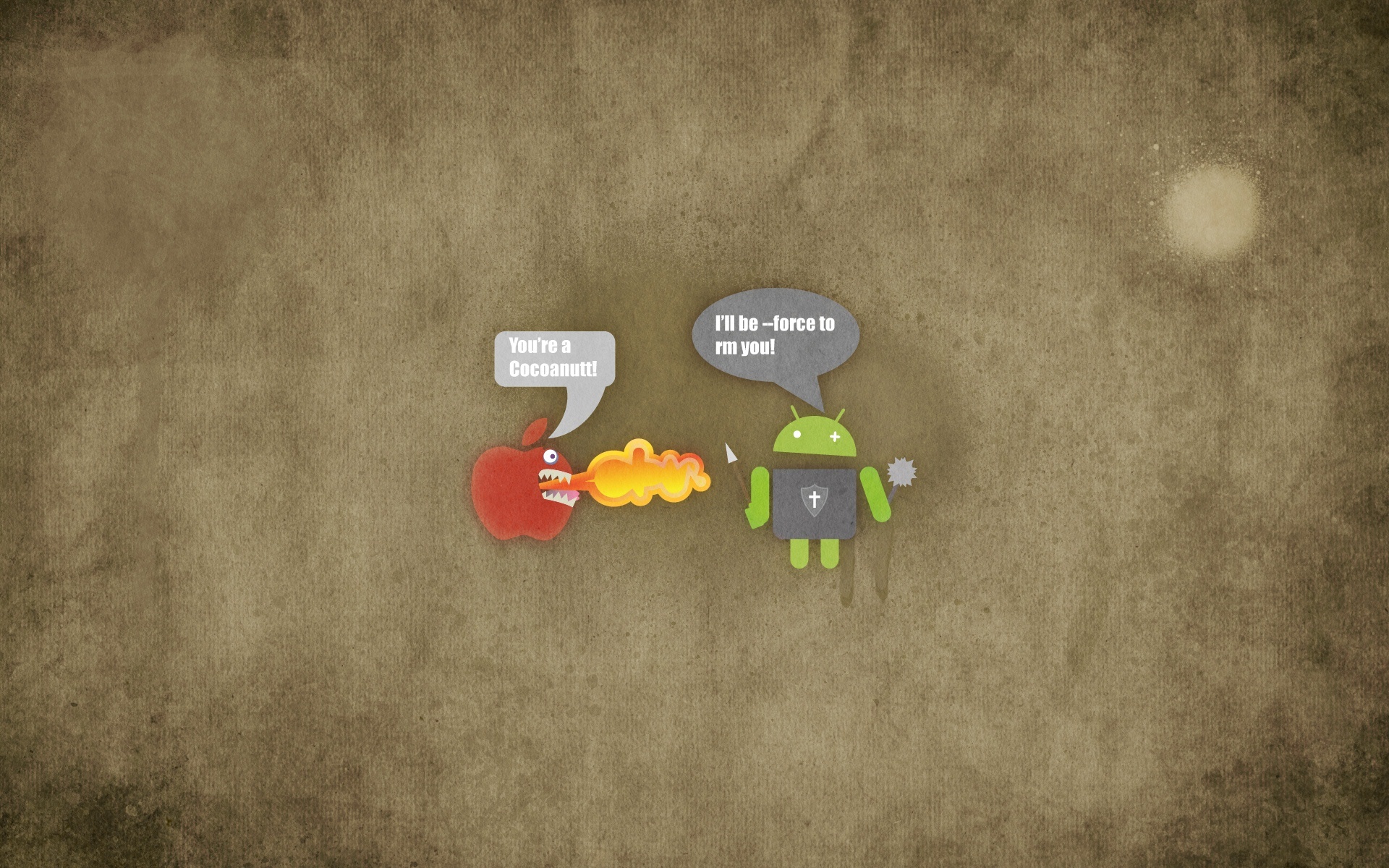 Apple and Android shouting