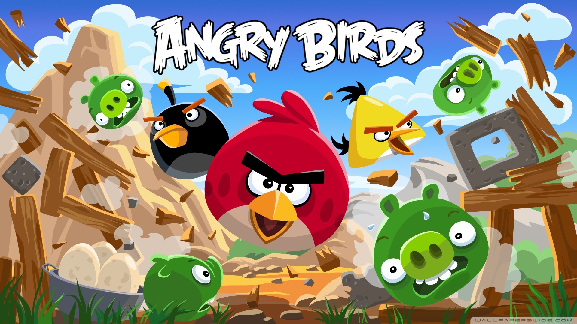 Angry Birds New Version HD Wide Wallpaper for Widescreen