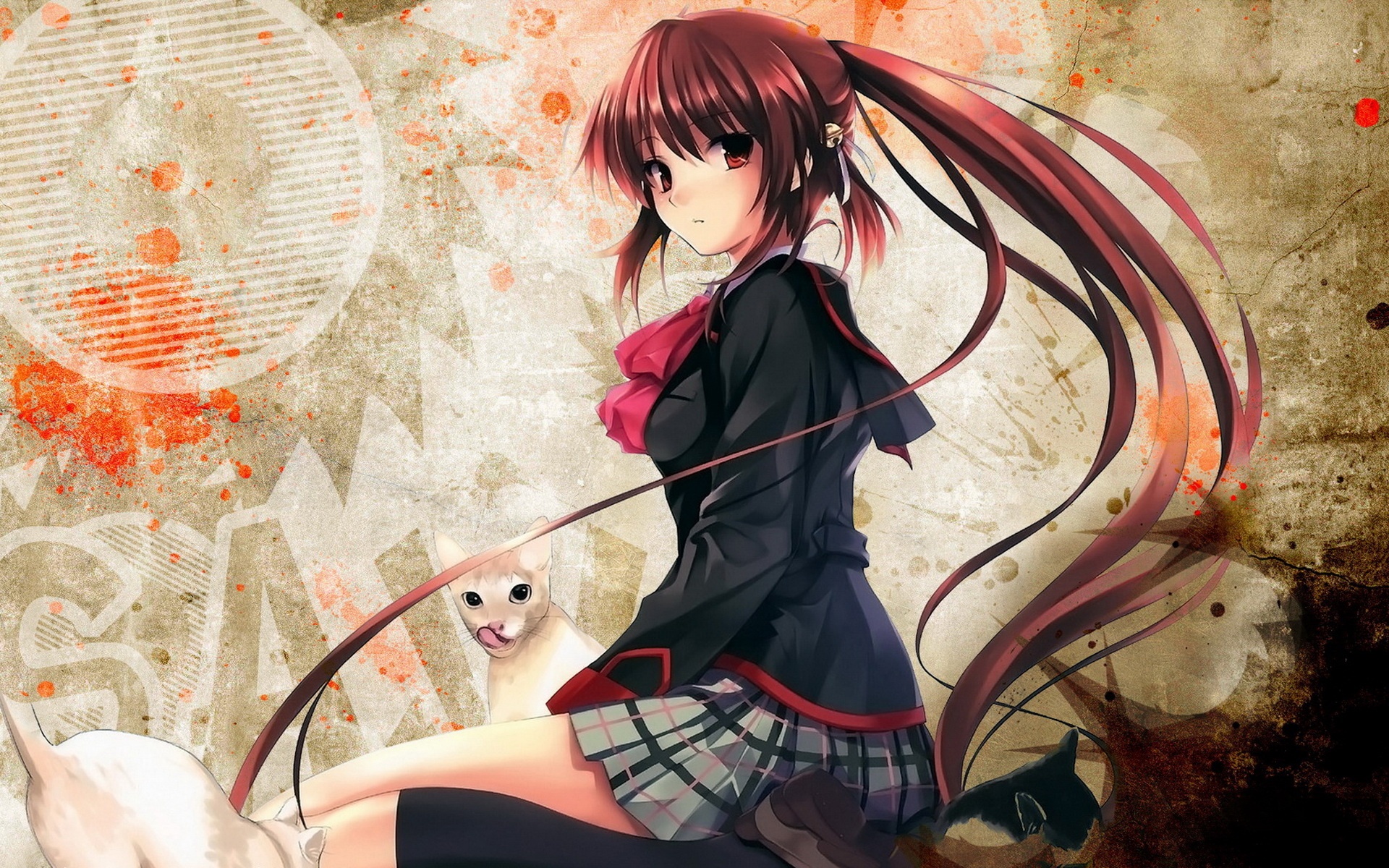 Anime Girl Background HD Wallpaper