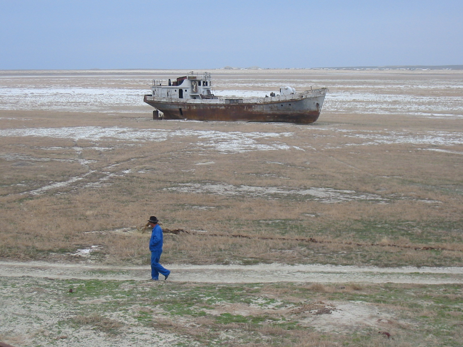 Abandoned ship near Aral, Kazakhstan