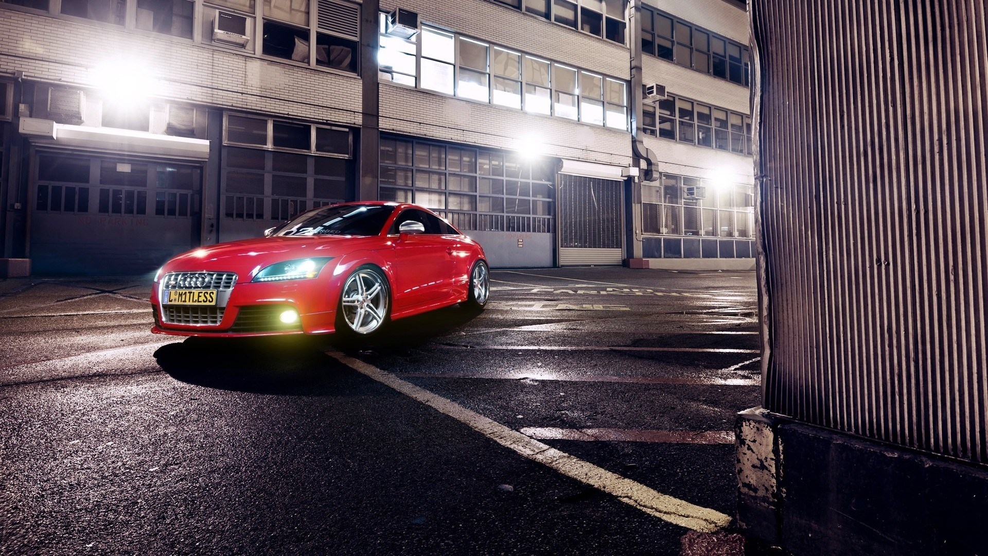 Audi TT Coupe Lights Red Car
