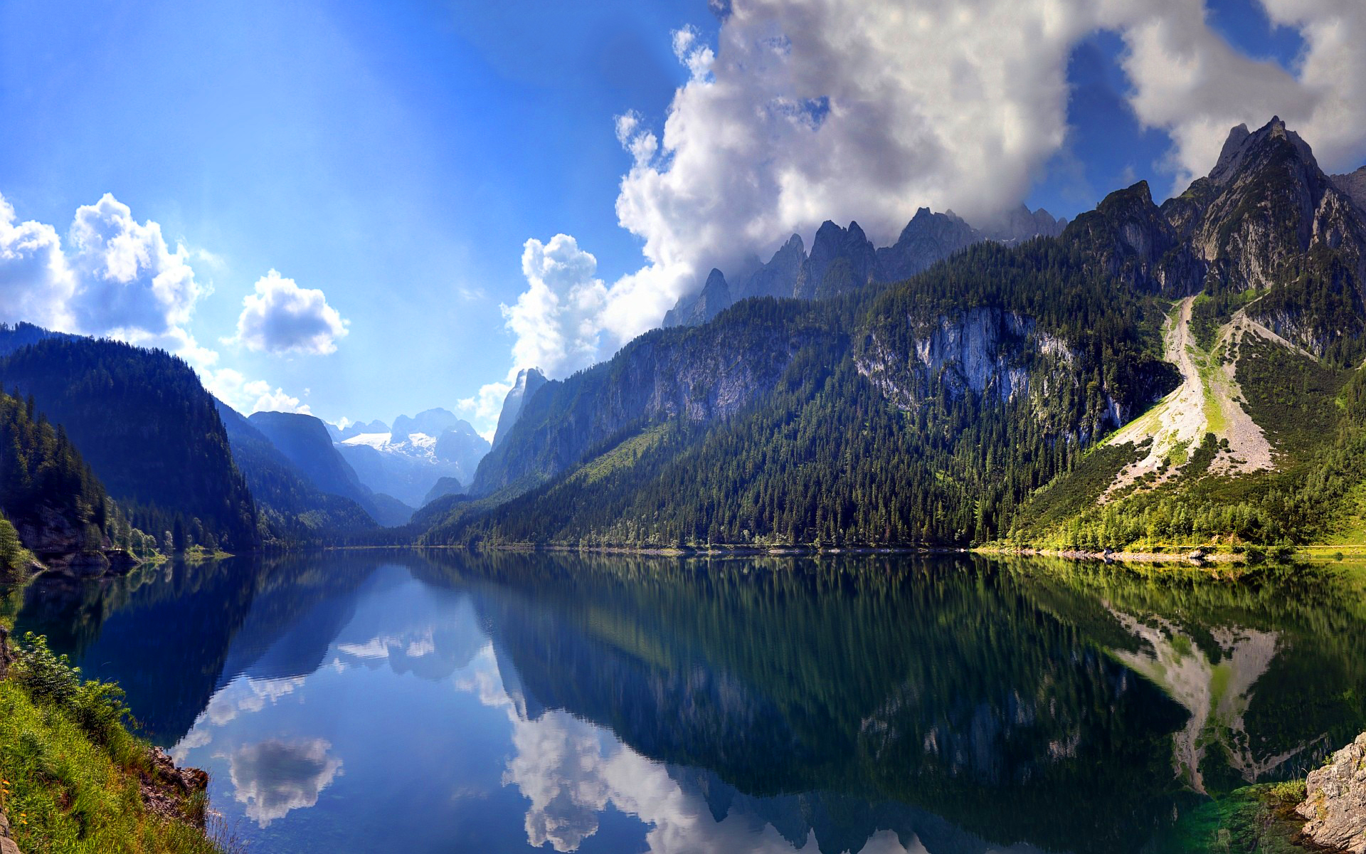 Austrian mountain lake scenery