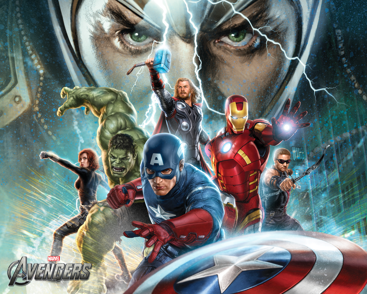 The Avengers Illustrated Wallpaper - Assembled 5