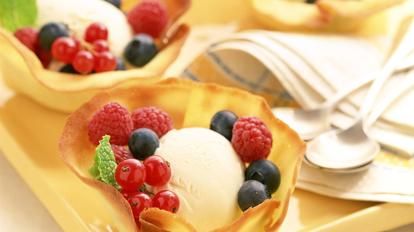 Delicious Dessert Wallpaper Download 1366x768px