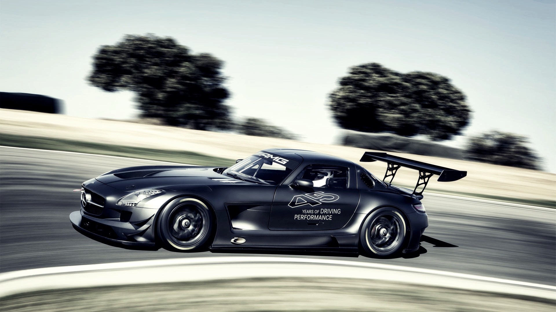 Mercedes Benz SLS AMG GT3 Speed Motion Blur Effect Track HD Wallpaper