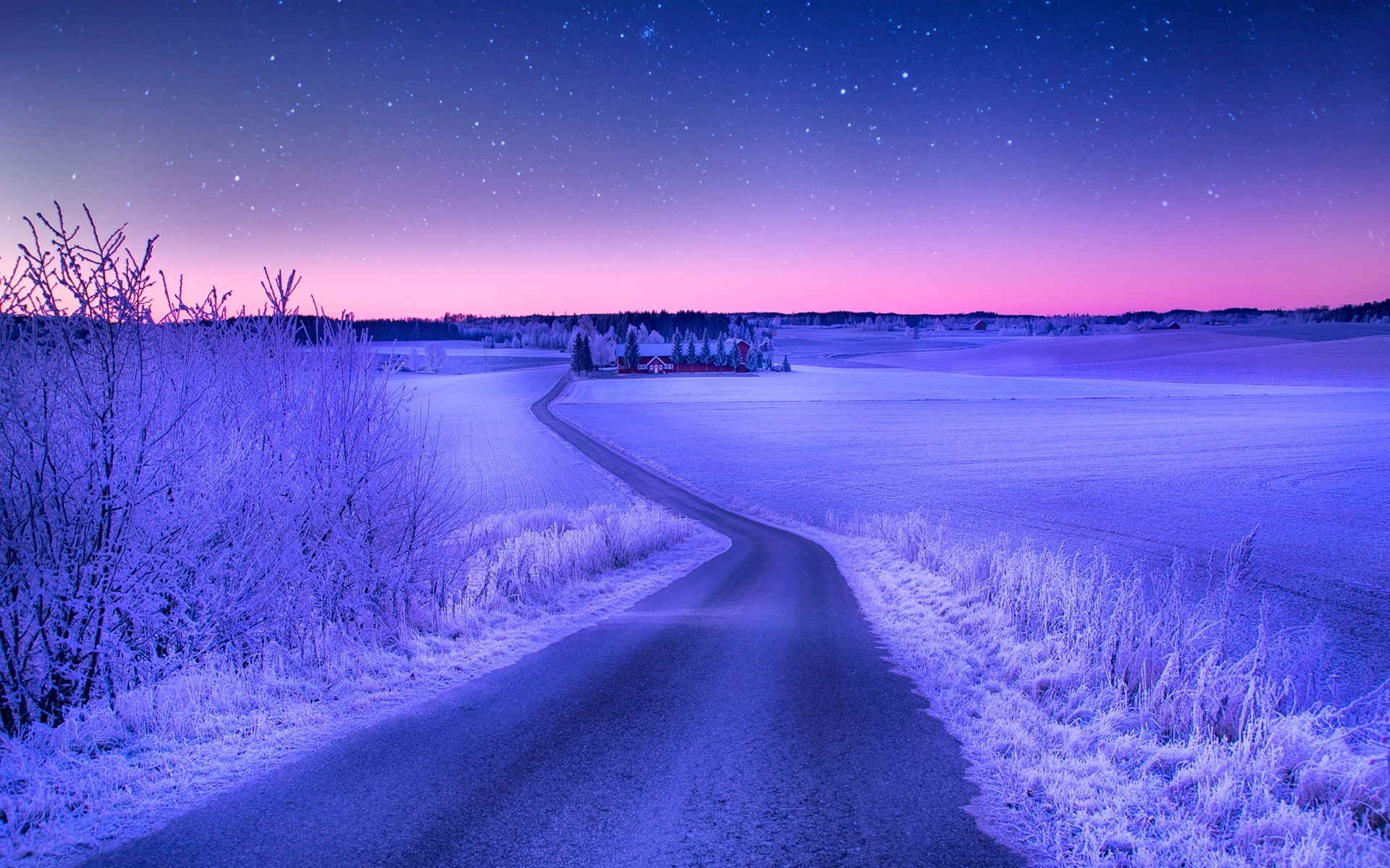 Awesome Winter Road Wallpaper 1920x1200 34942