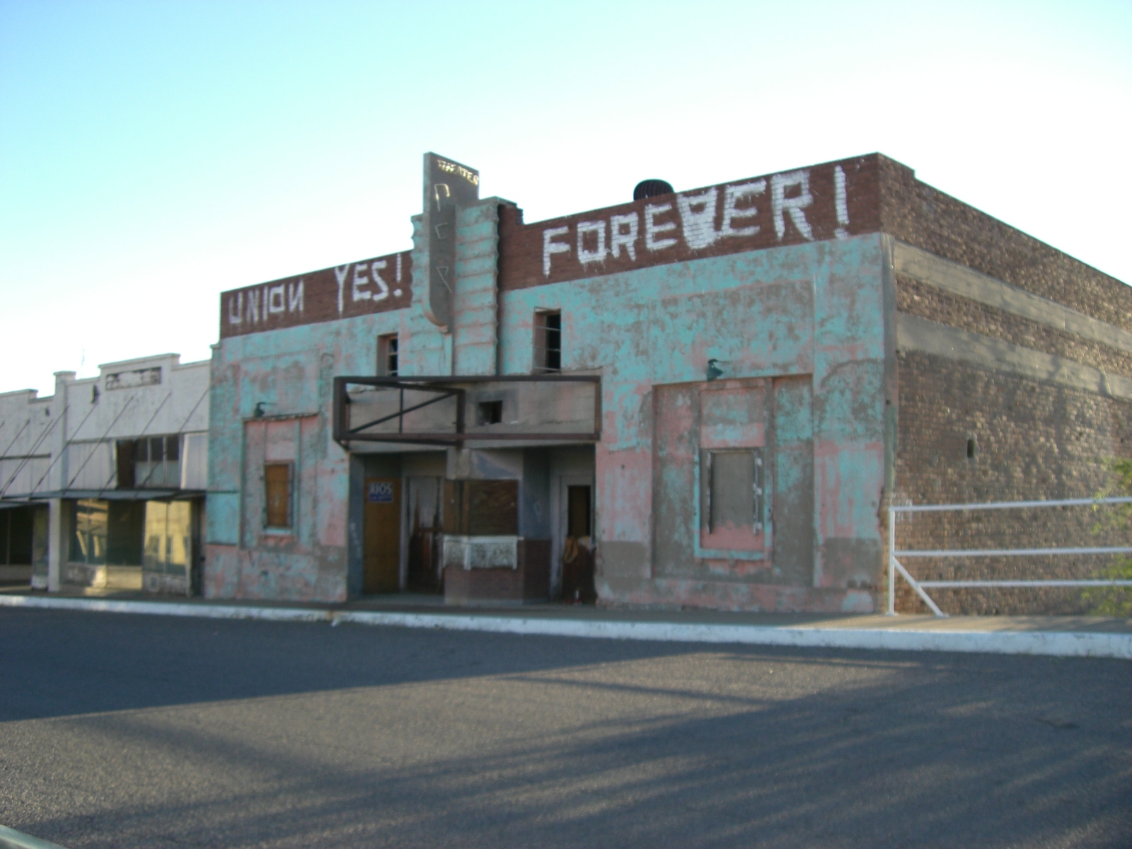 Hayden, AZ downtown: movie theater (now closed)