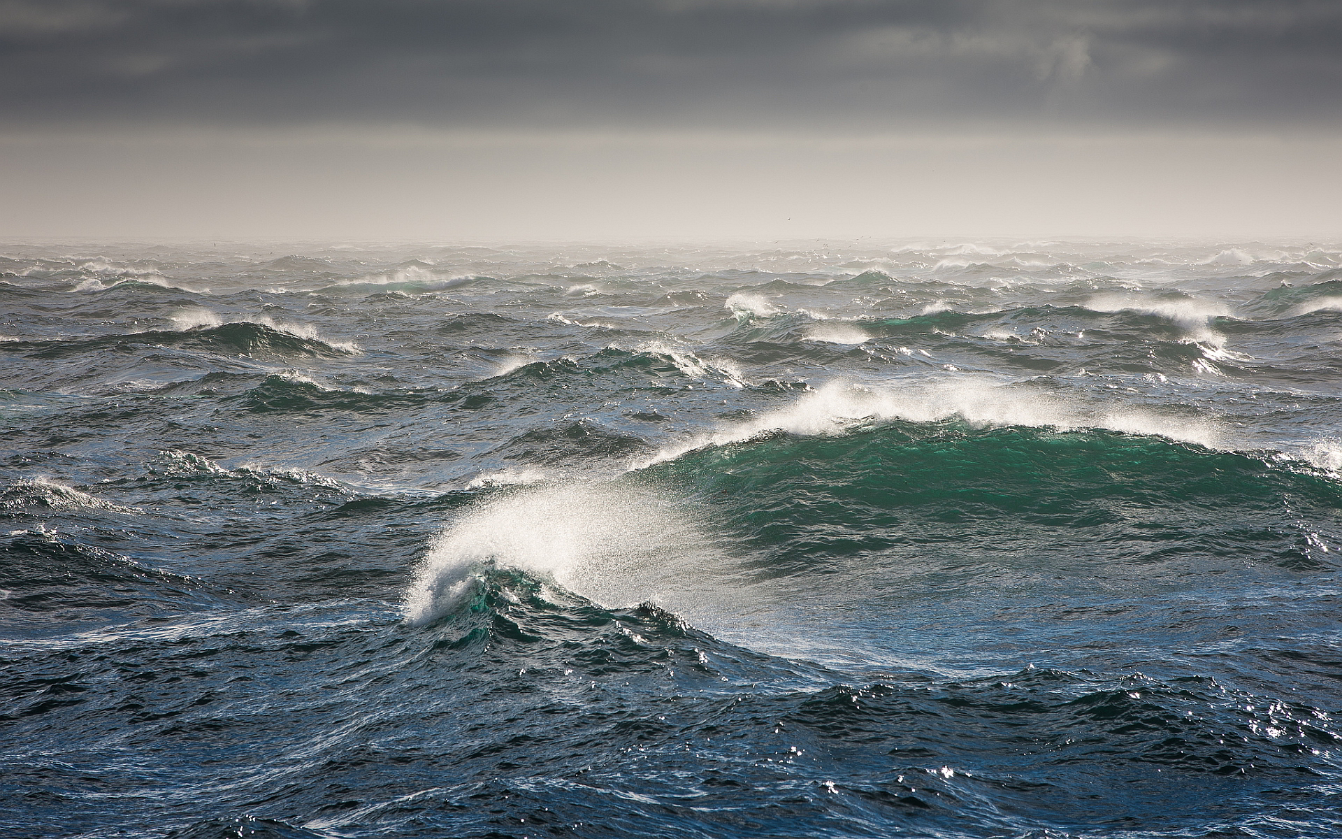 Rough ocean waves