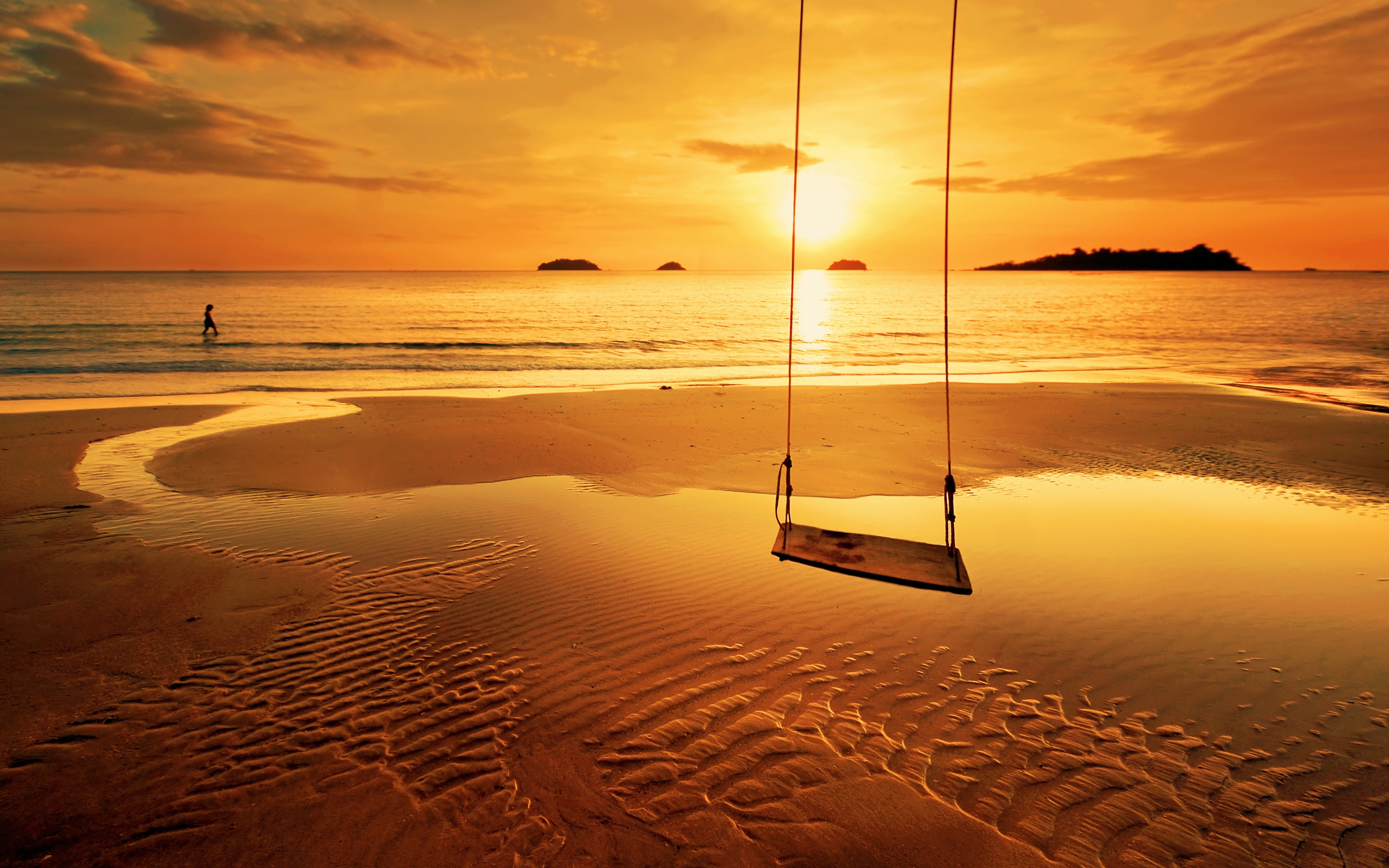 Beach Sunset Swing