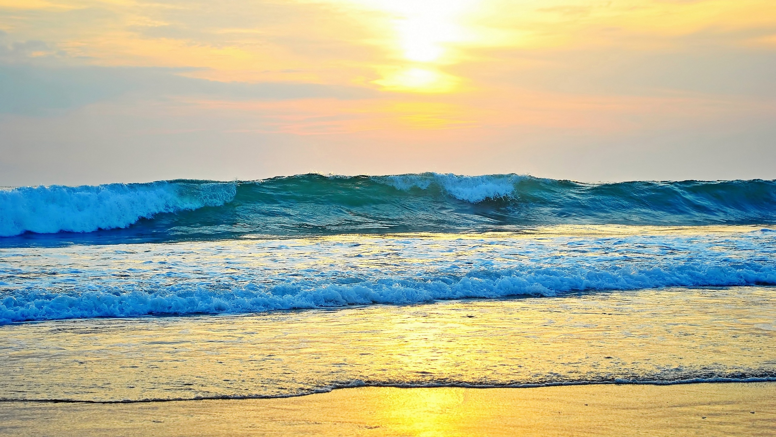 Beach Waves Sunset
