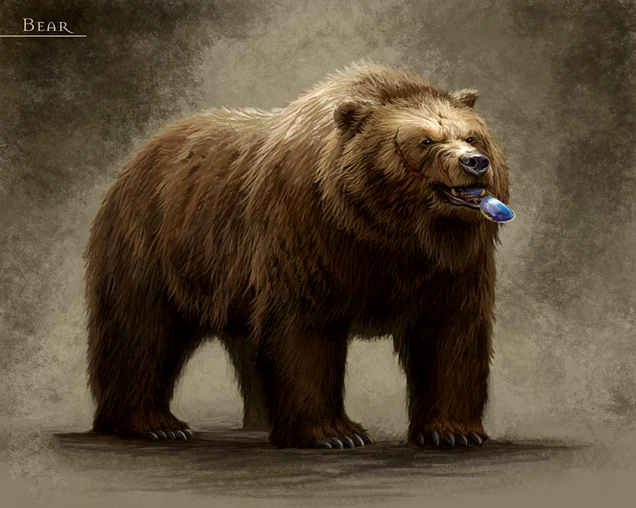 Animated brown bear