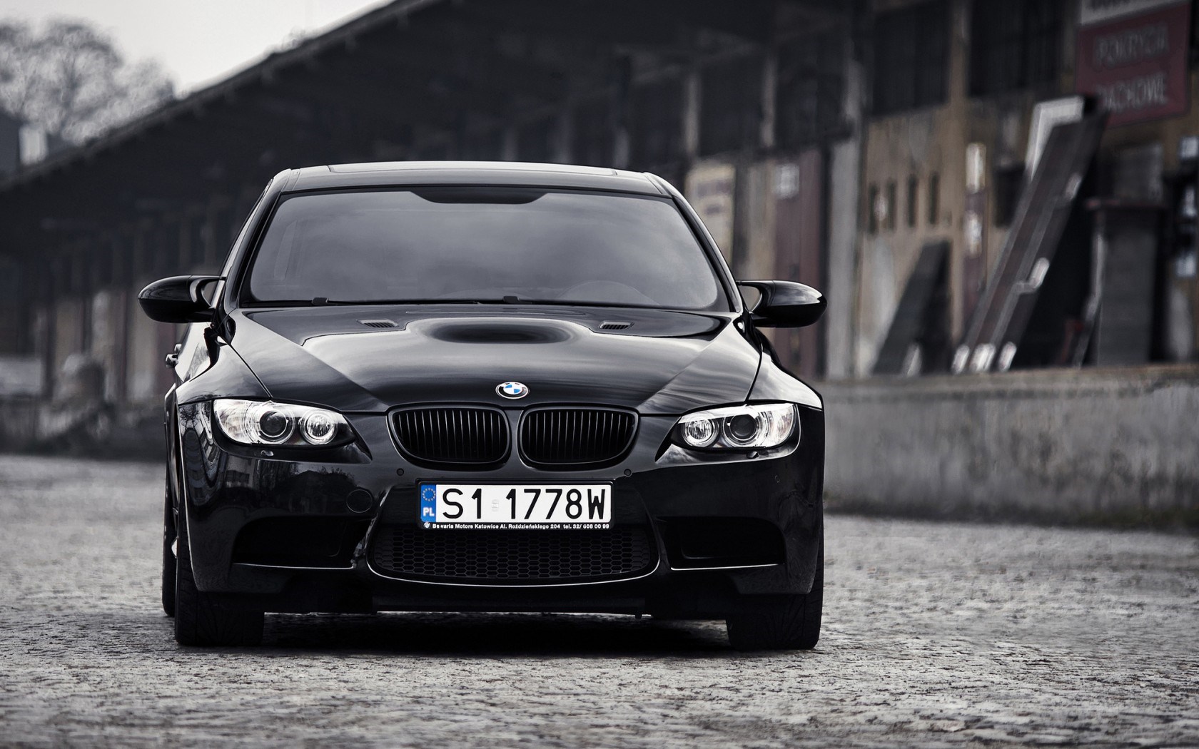 BMW E92 M3 Black Car Front