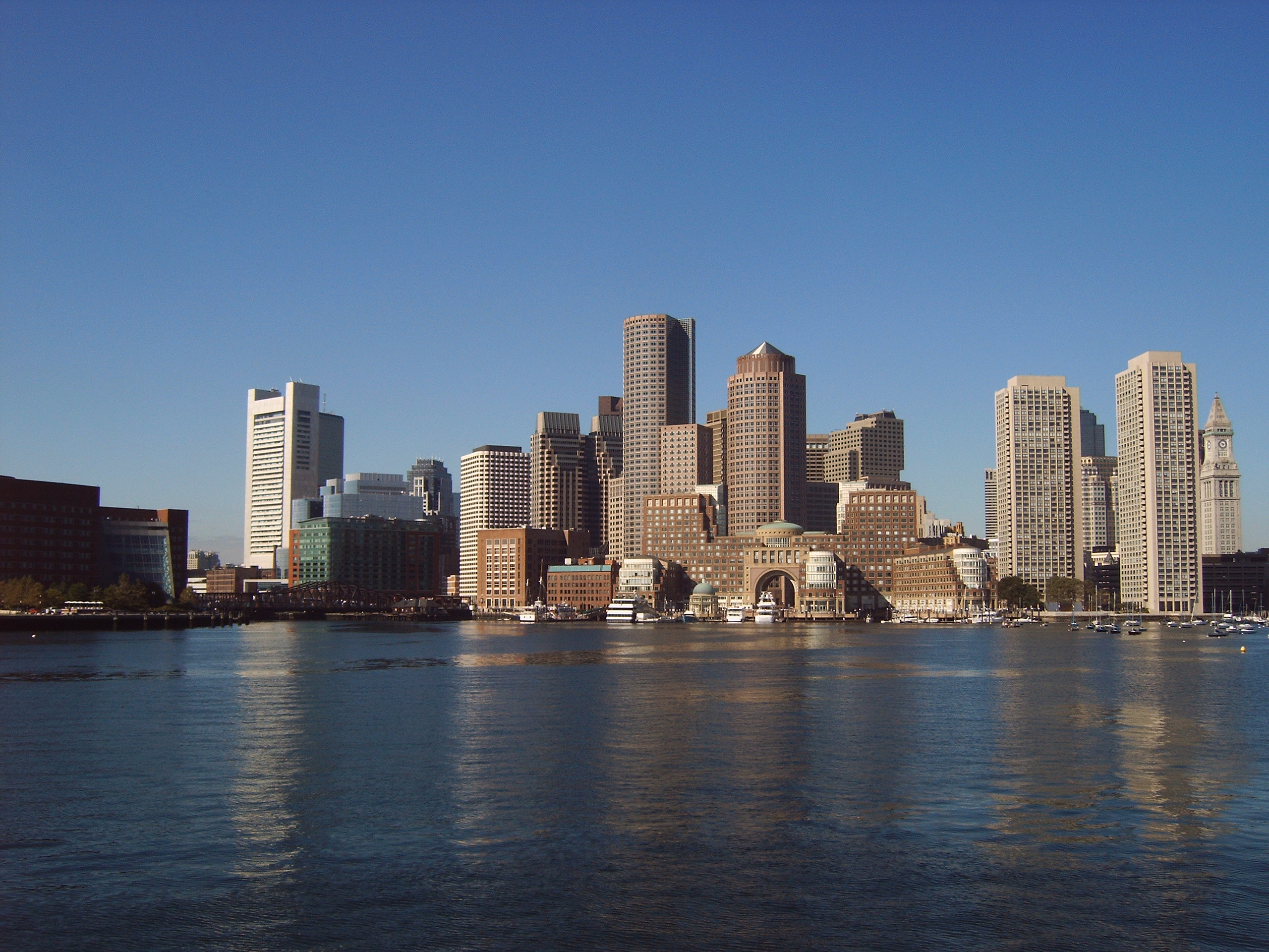 File:Boston skyline from the Atlantic Ocean.jpg