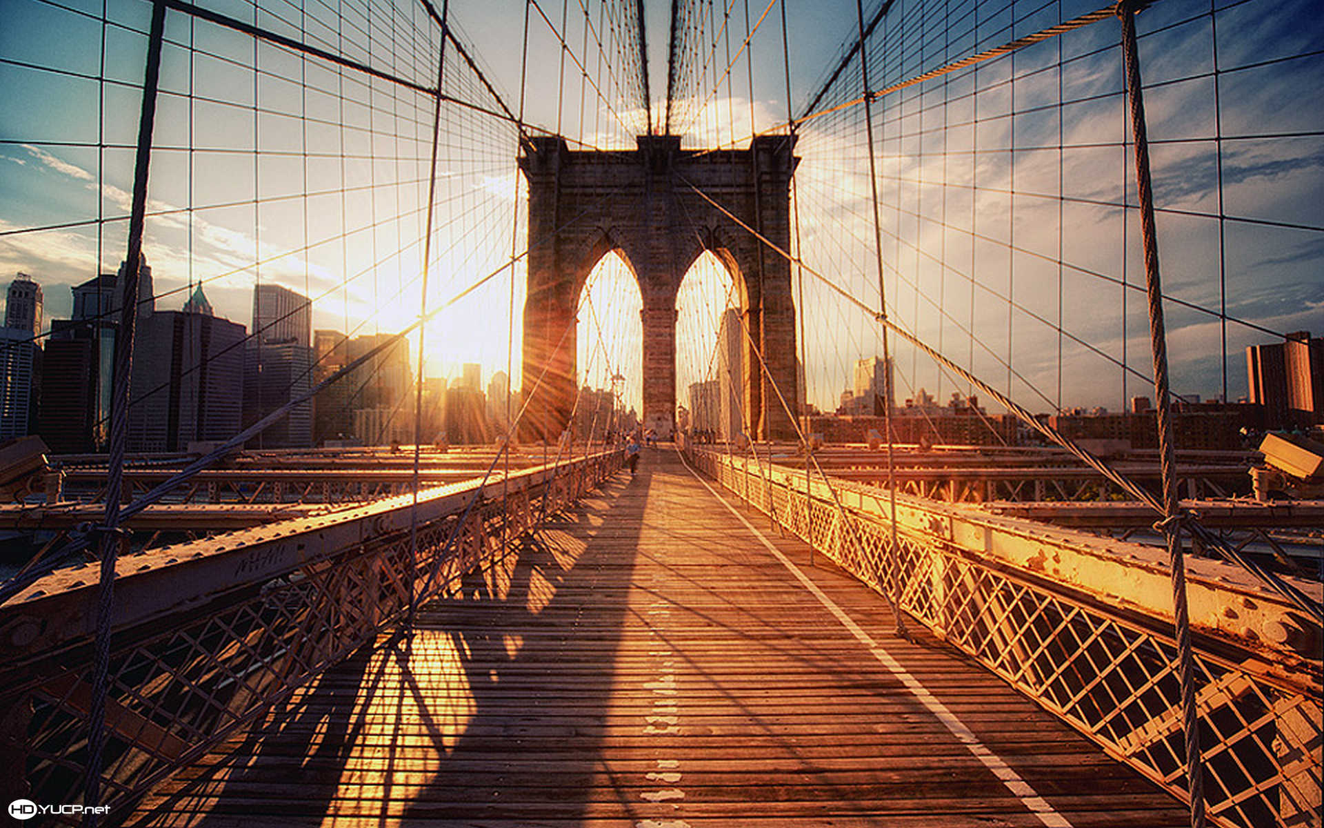 Brooklyn bridge sunset
