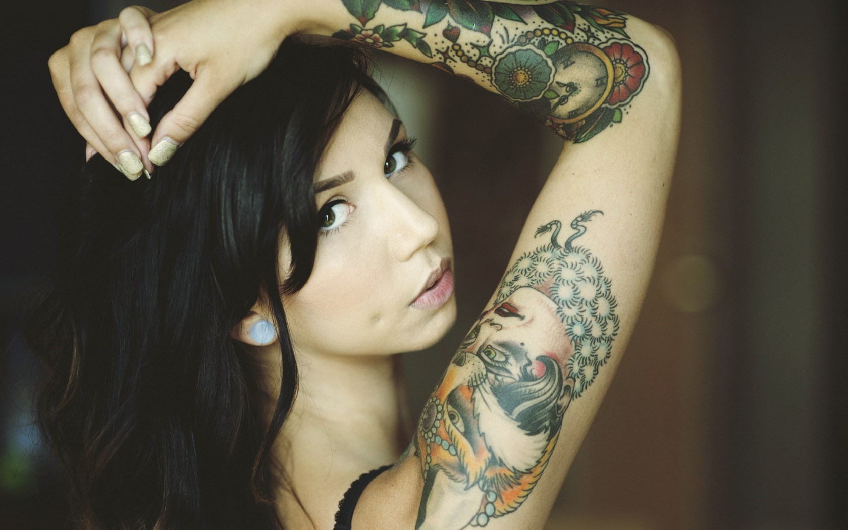 Brunette Girl Tattoos