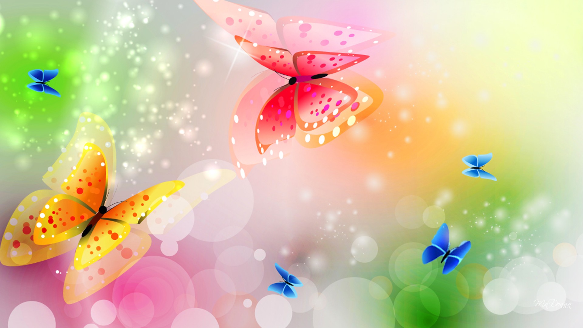 Abstract Shining Butterfly Wallpaper