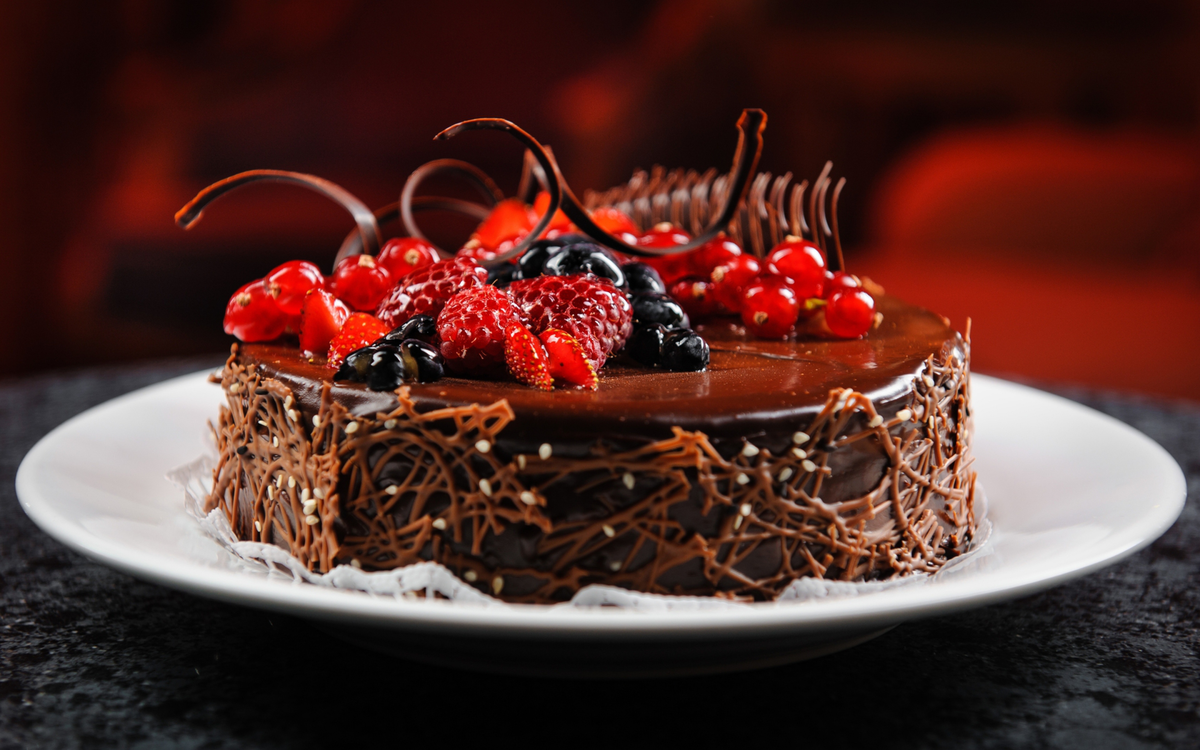 Cake Raspberry Chocolate Dessert