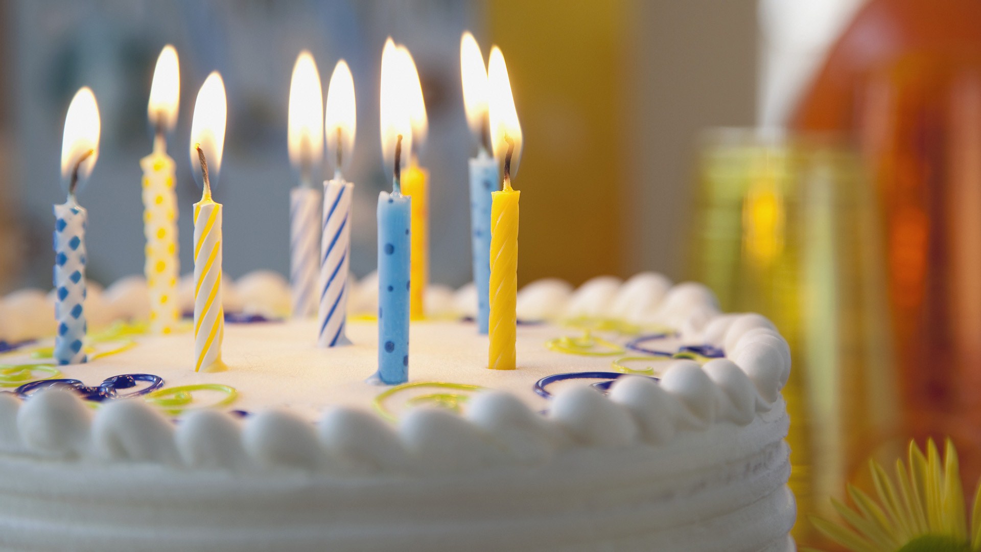 Cake Candles Happy Birthday HD Wallpaper