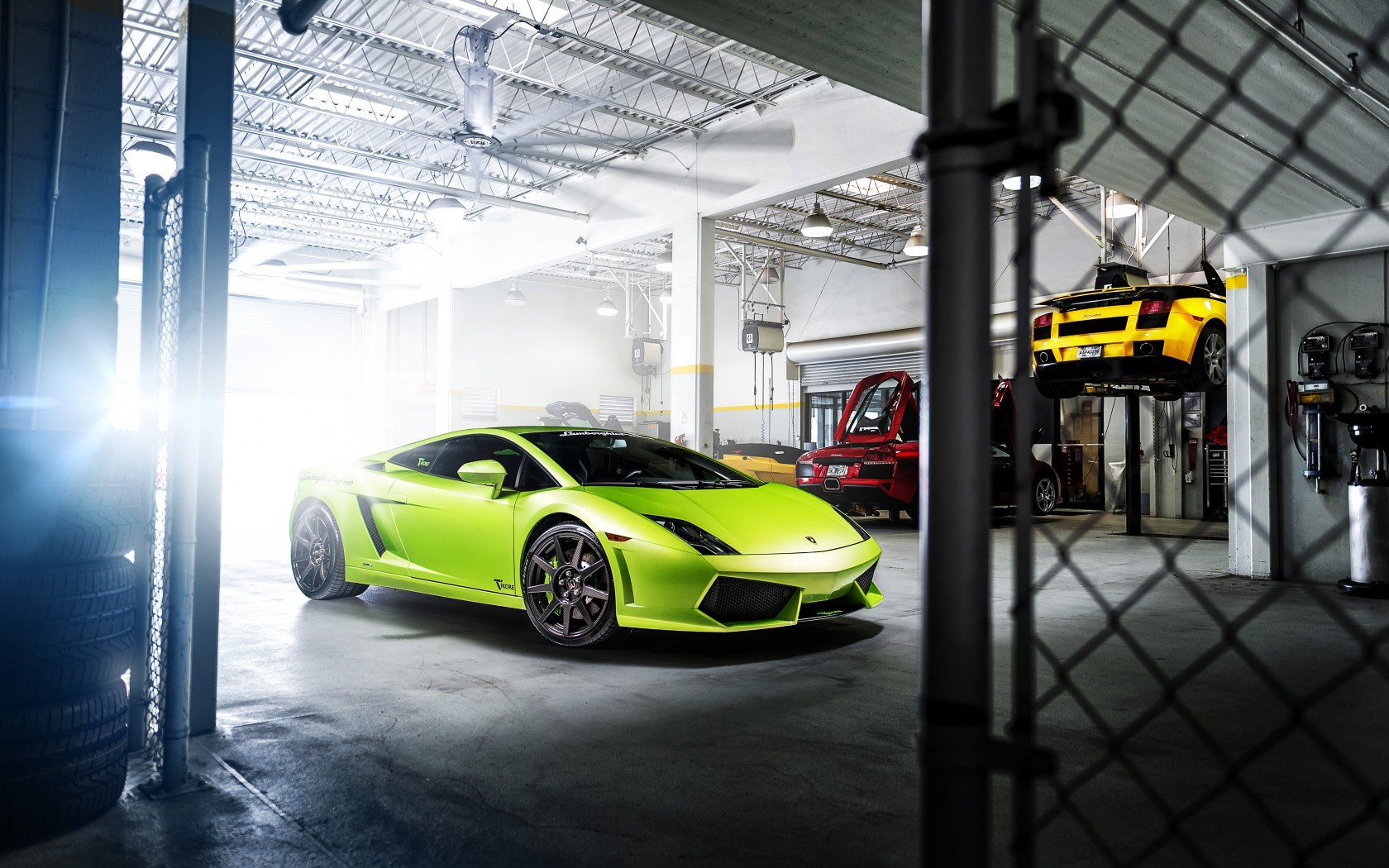 Lamborghini Gallardo Green Car Garage