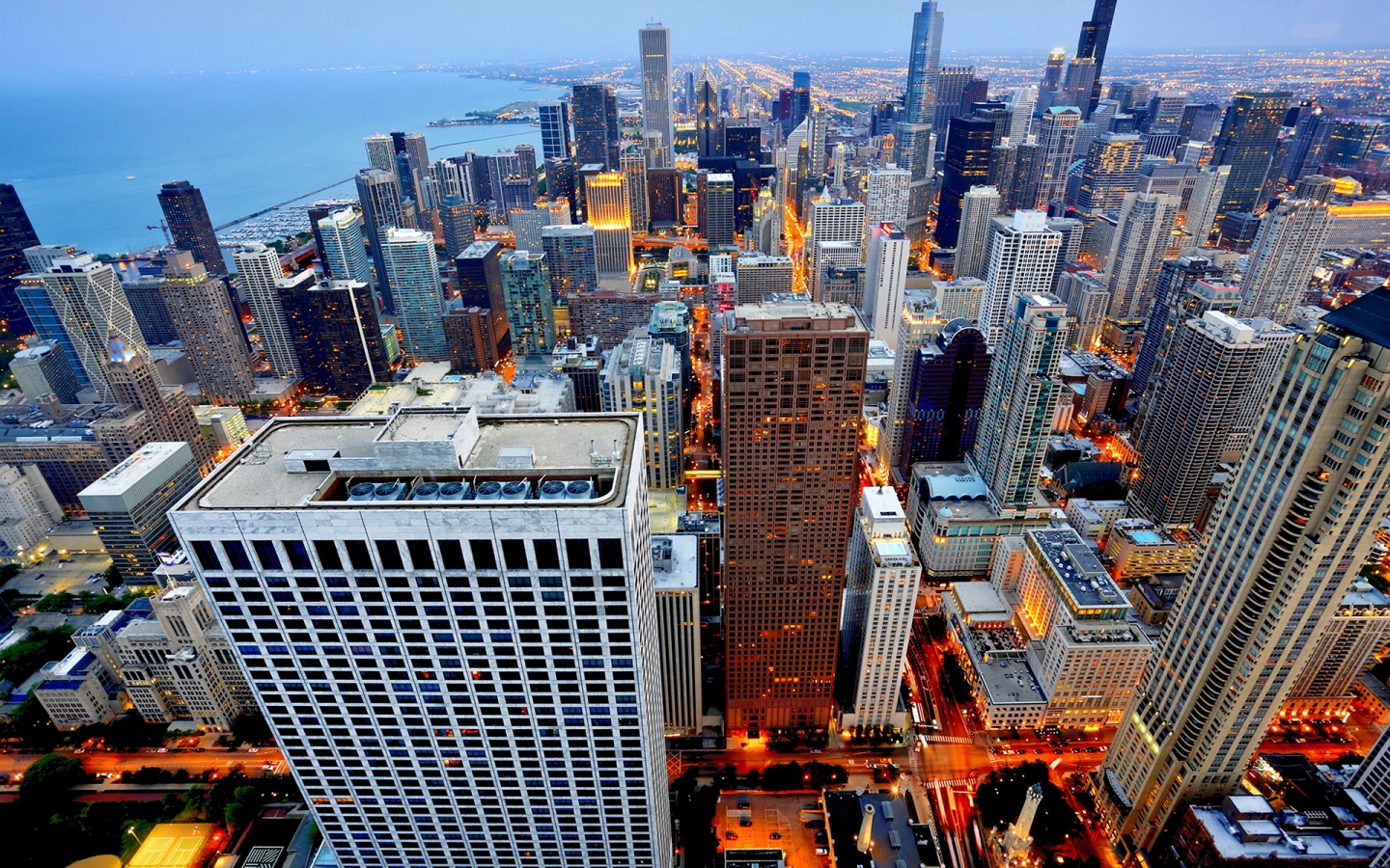 Chicago city view Wallpaper in 1440x900 Widescreen