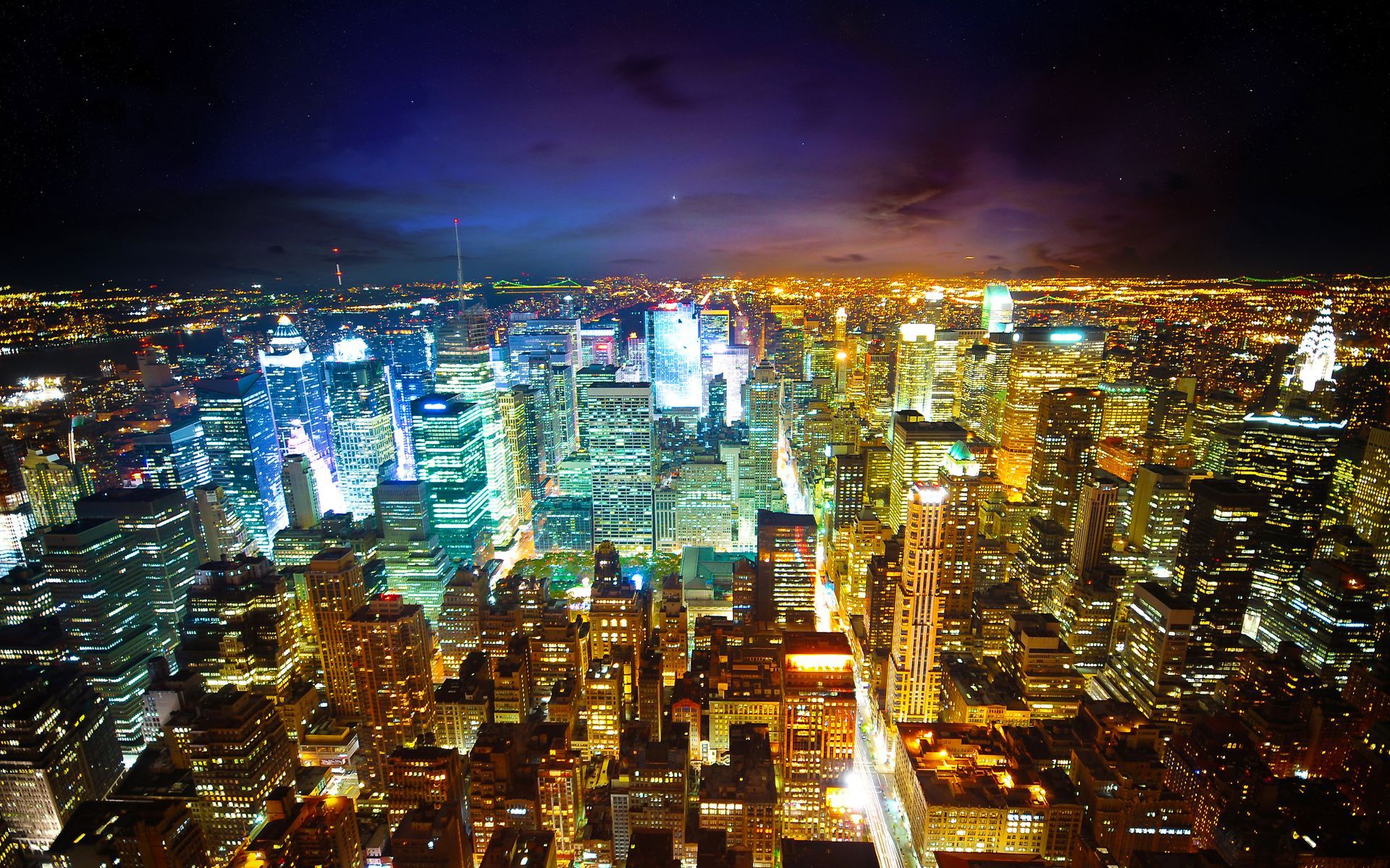 City Light New York Skyline wallpaper.