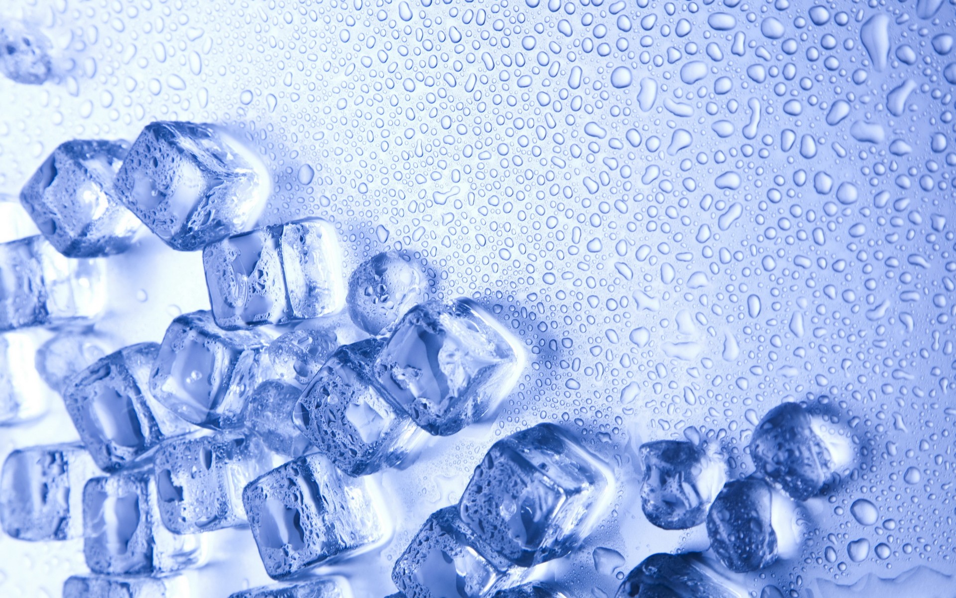 drops ice cubes close-up cold wallpaper background