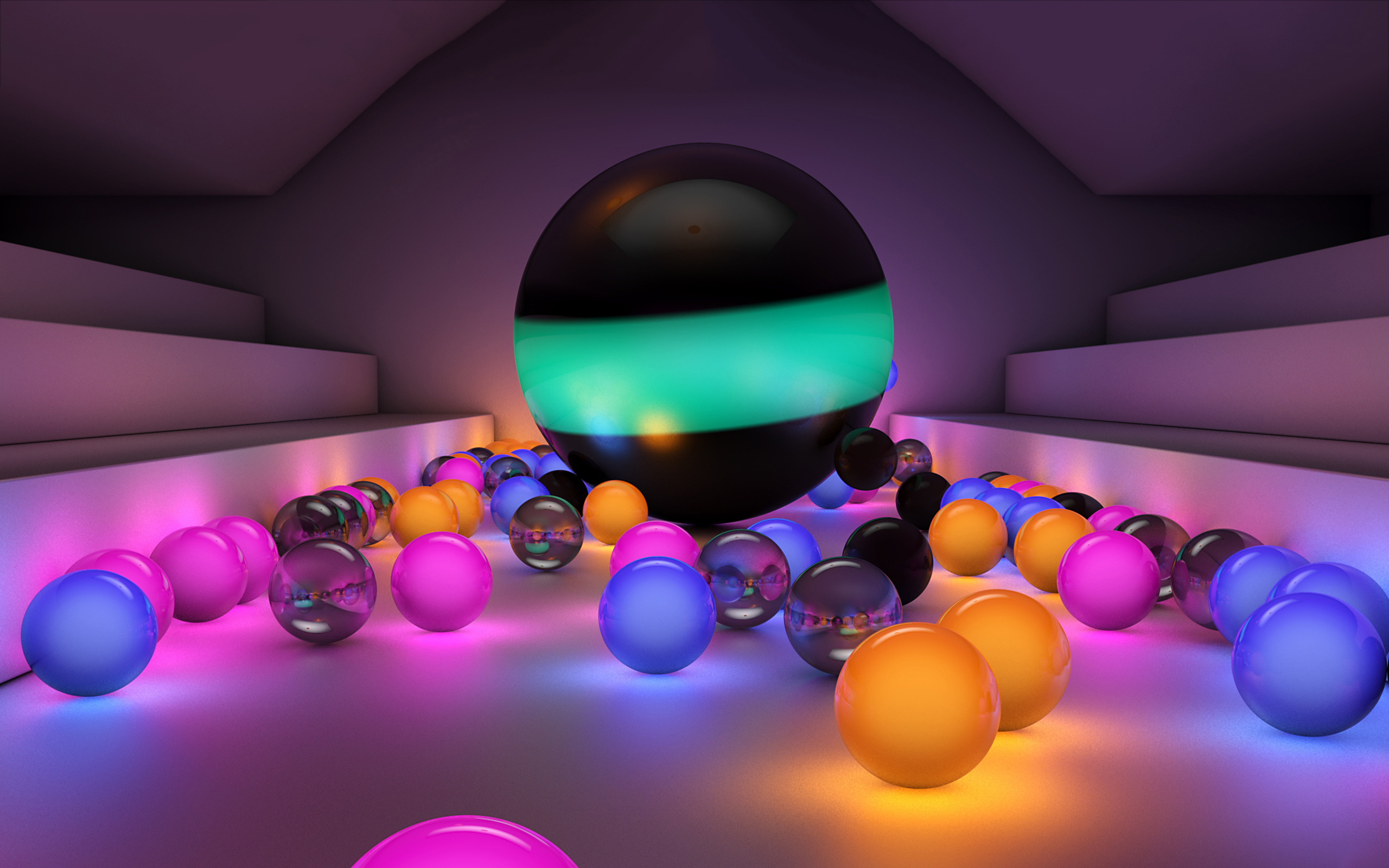 Colored light balls