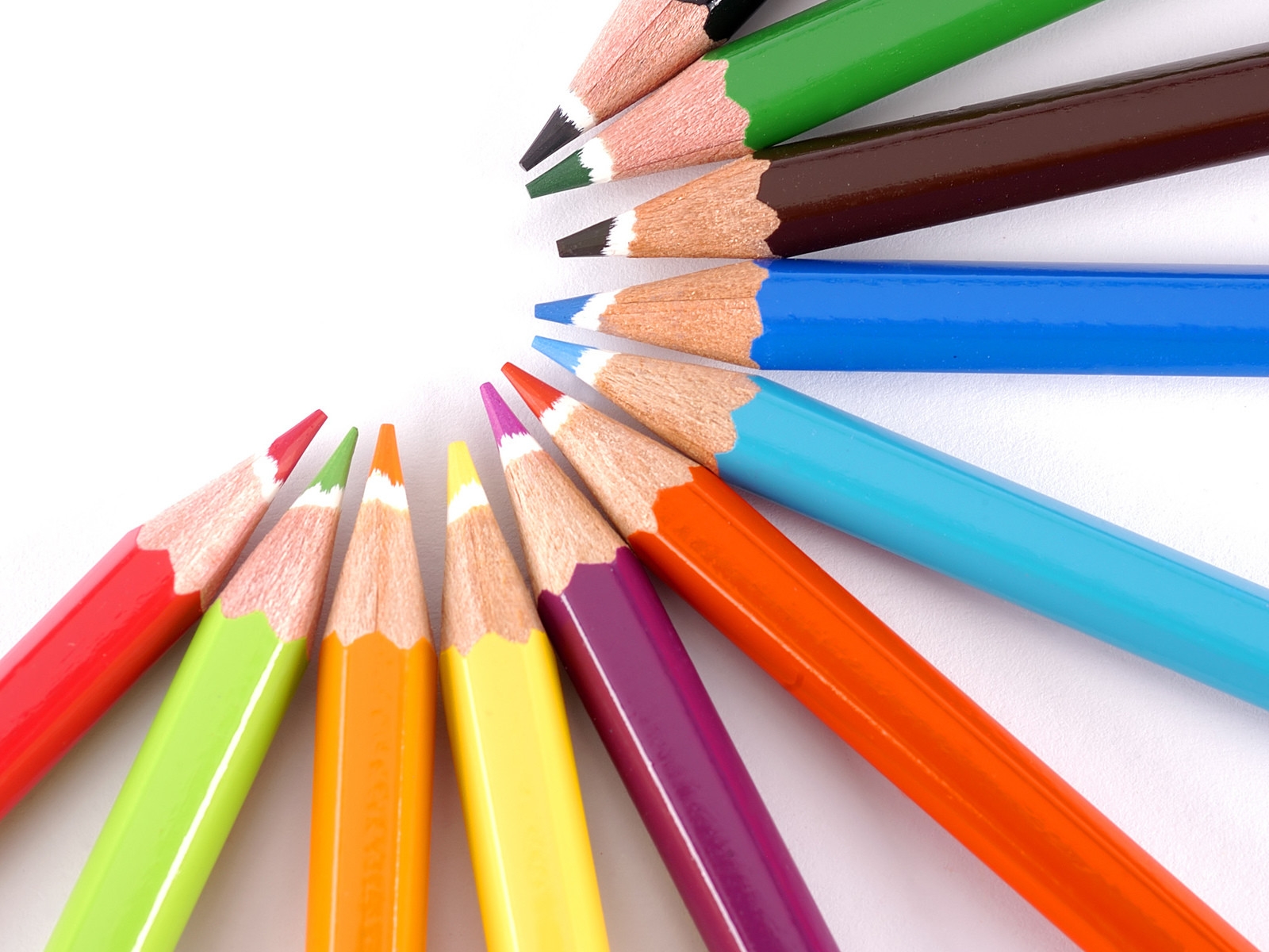 Download Colored pencils, Pencil, Semi-circle, Bright, Colorful Wallpaper, Background