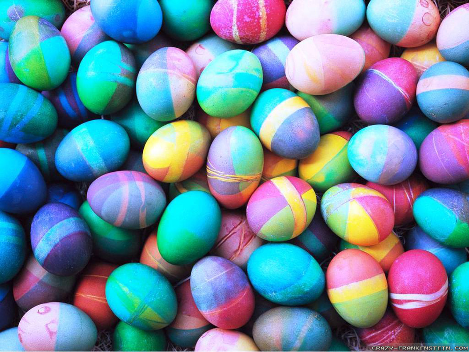Colorful Easter Eggs Background