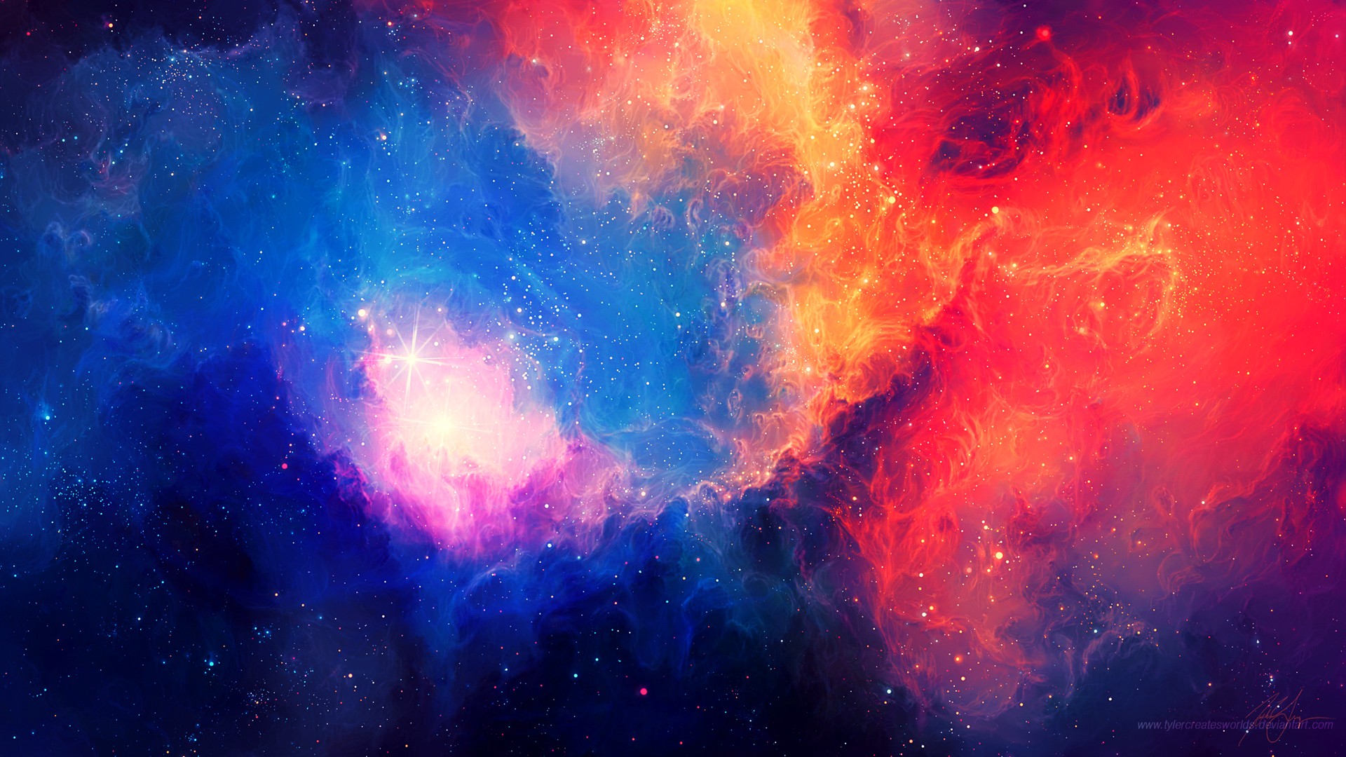 Colorful Galaxy Wallpaper 1920x1080px