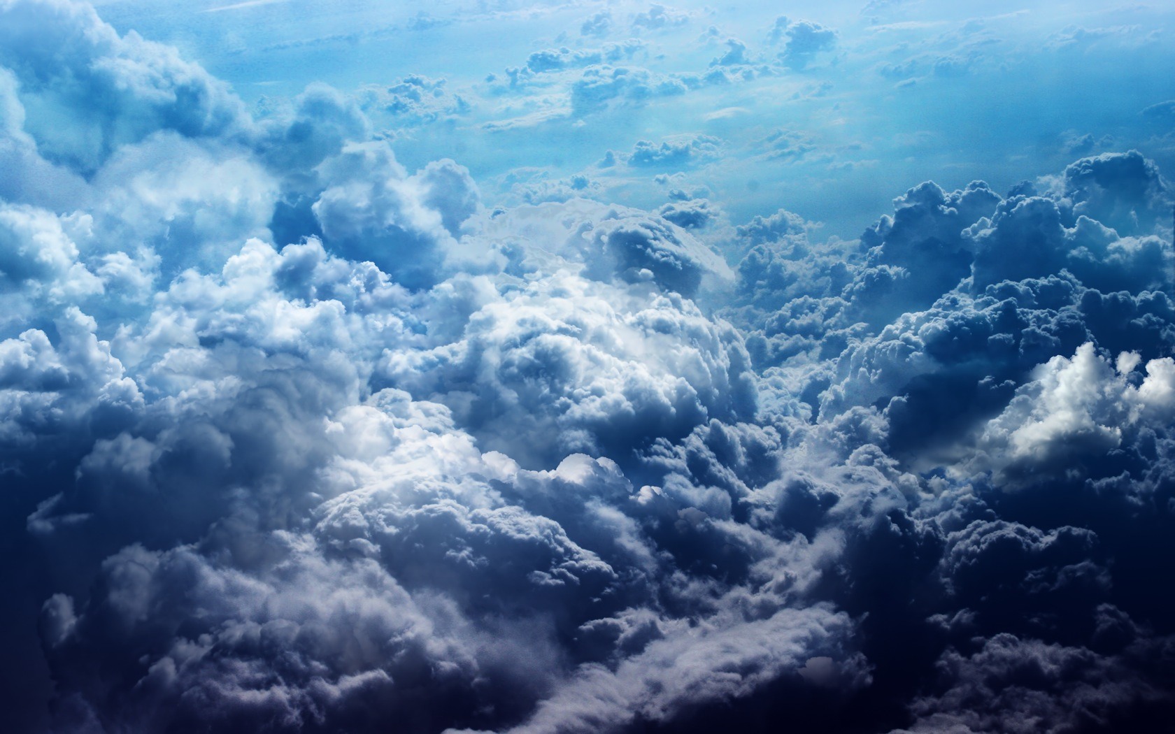Clouds Wallpaper: Cool Blue Clouds Desktop Wallpaper 1680x1050px