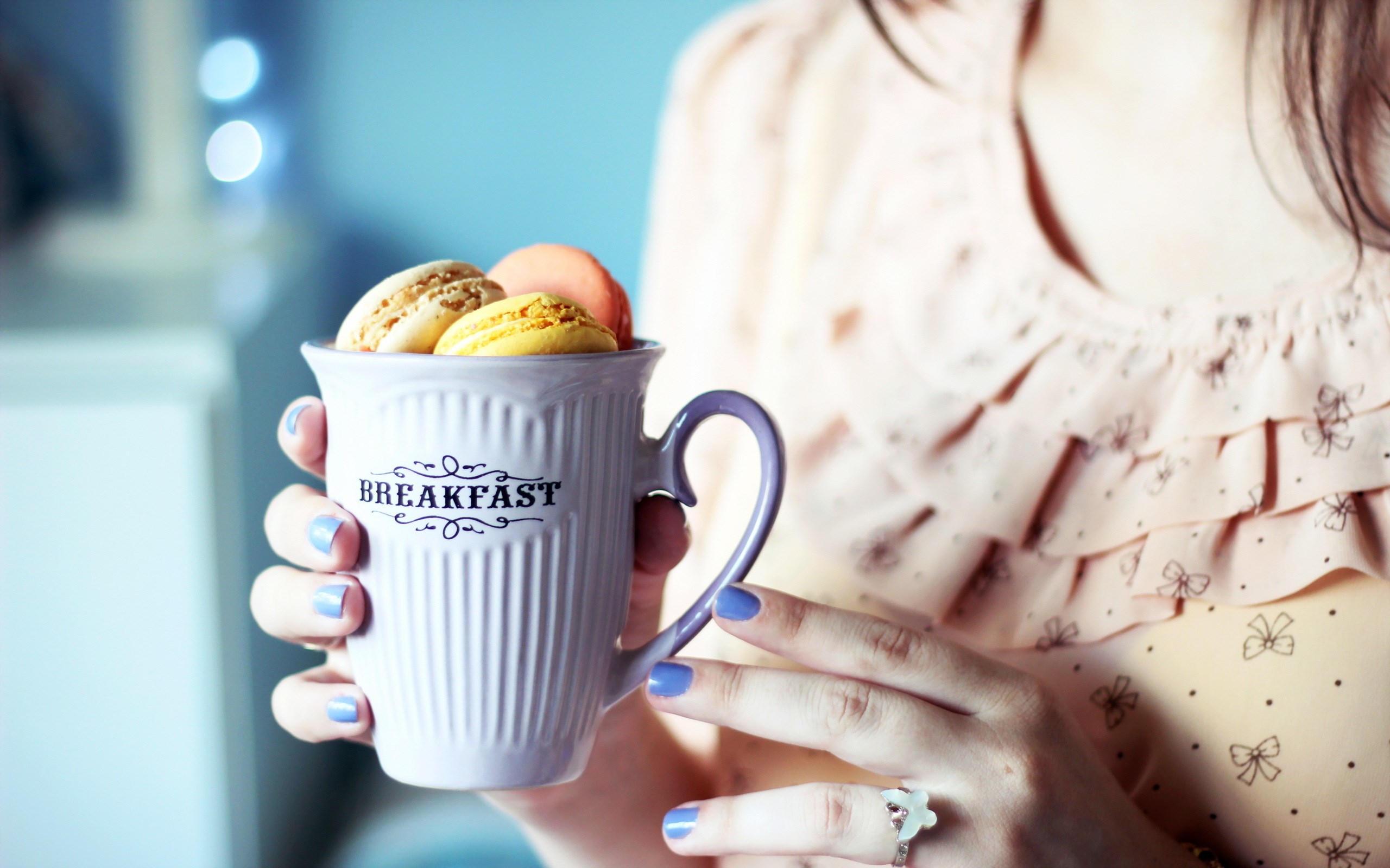 Cup Breakfast Cookies Girl Mood