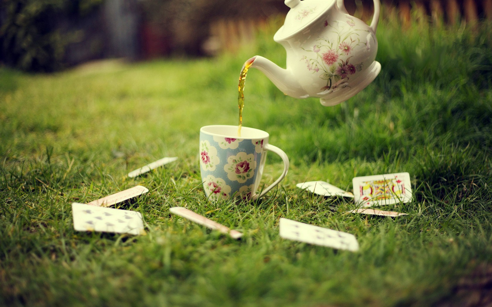 Cup Teapot Tea Grass