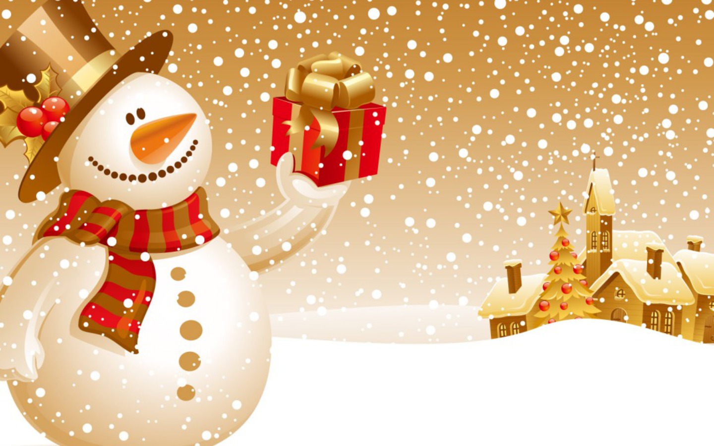 Free Cute Christmas Snowman wallpaper