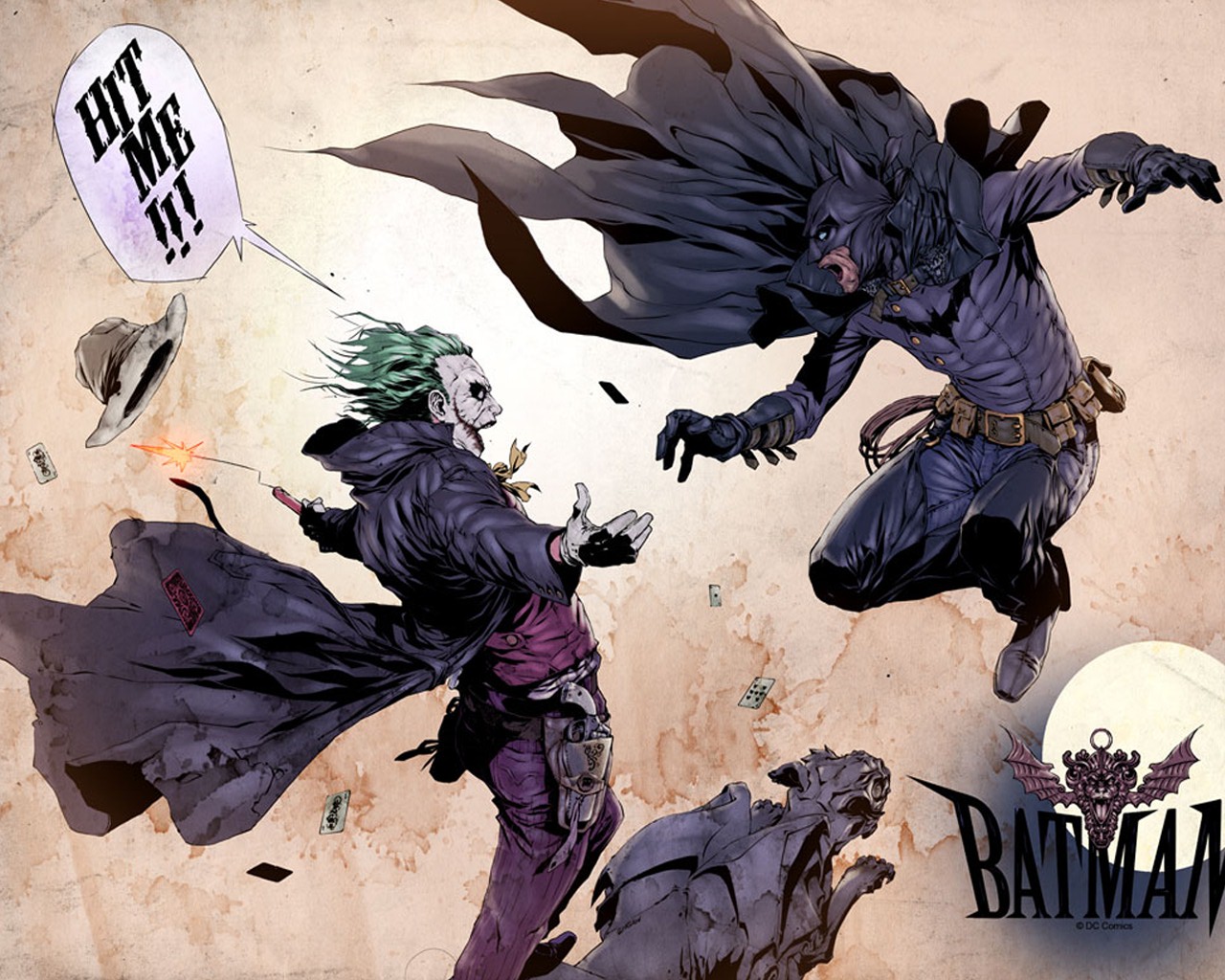 Download Wallpaper batman dc comics the joker alternative art western batman the dark knight -33977-29