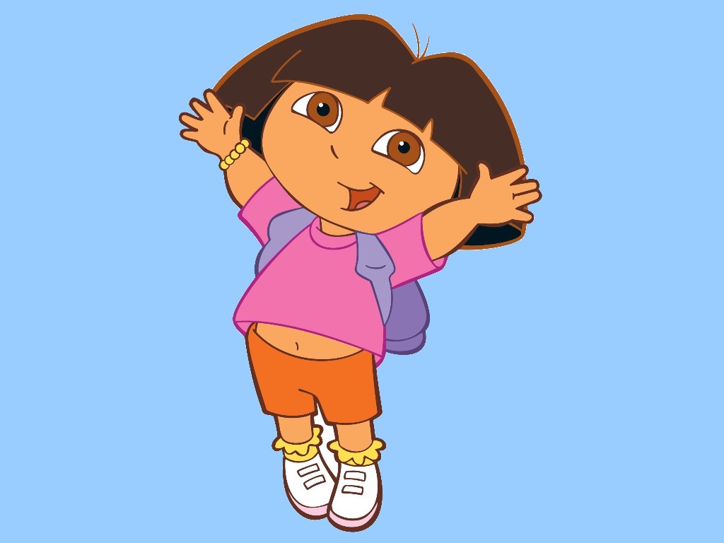 Dora Explora jumping for joy!