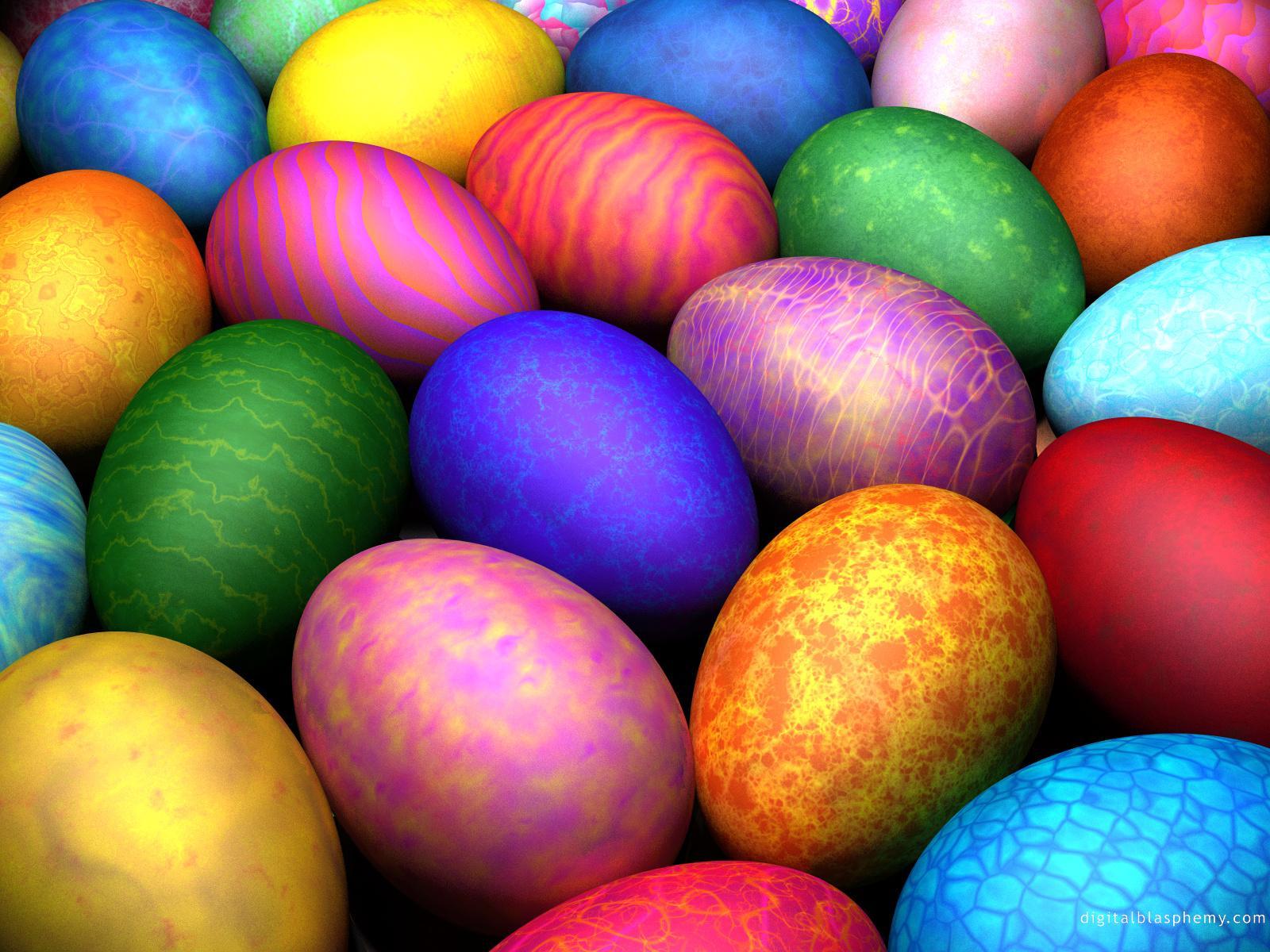 Colorful Easter Eggs Free Desktop Background Wallpaper Image 1600x1200px