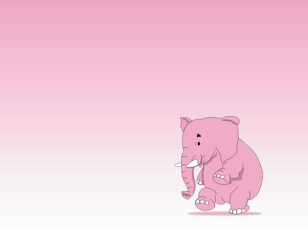 Elephant Pink Cartoon