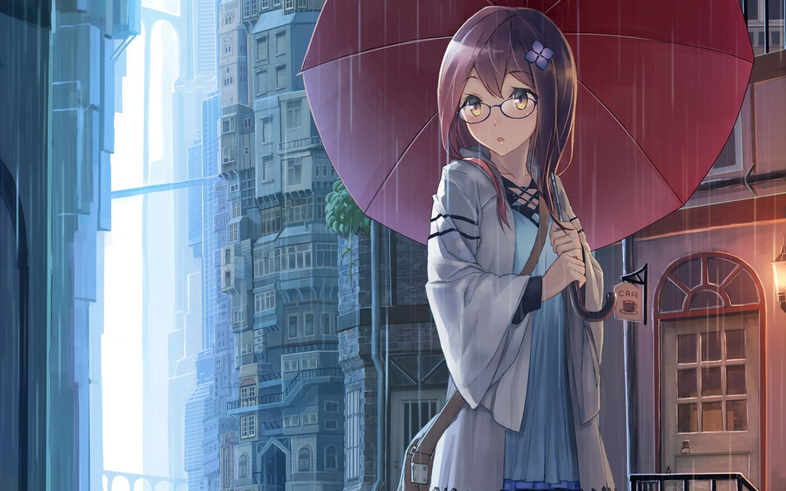 Fantastic Anime Rain Wallpaper