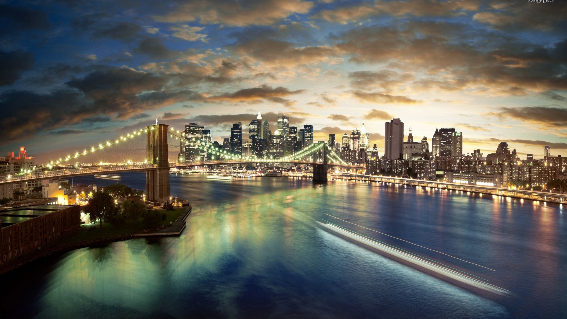 Great View Of The Brooklyn Bridge wallpaper