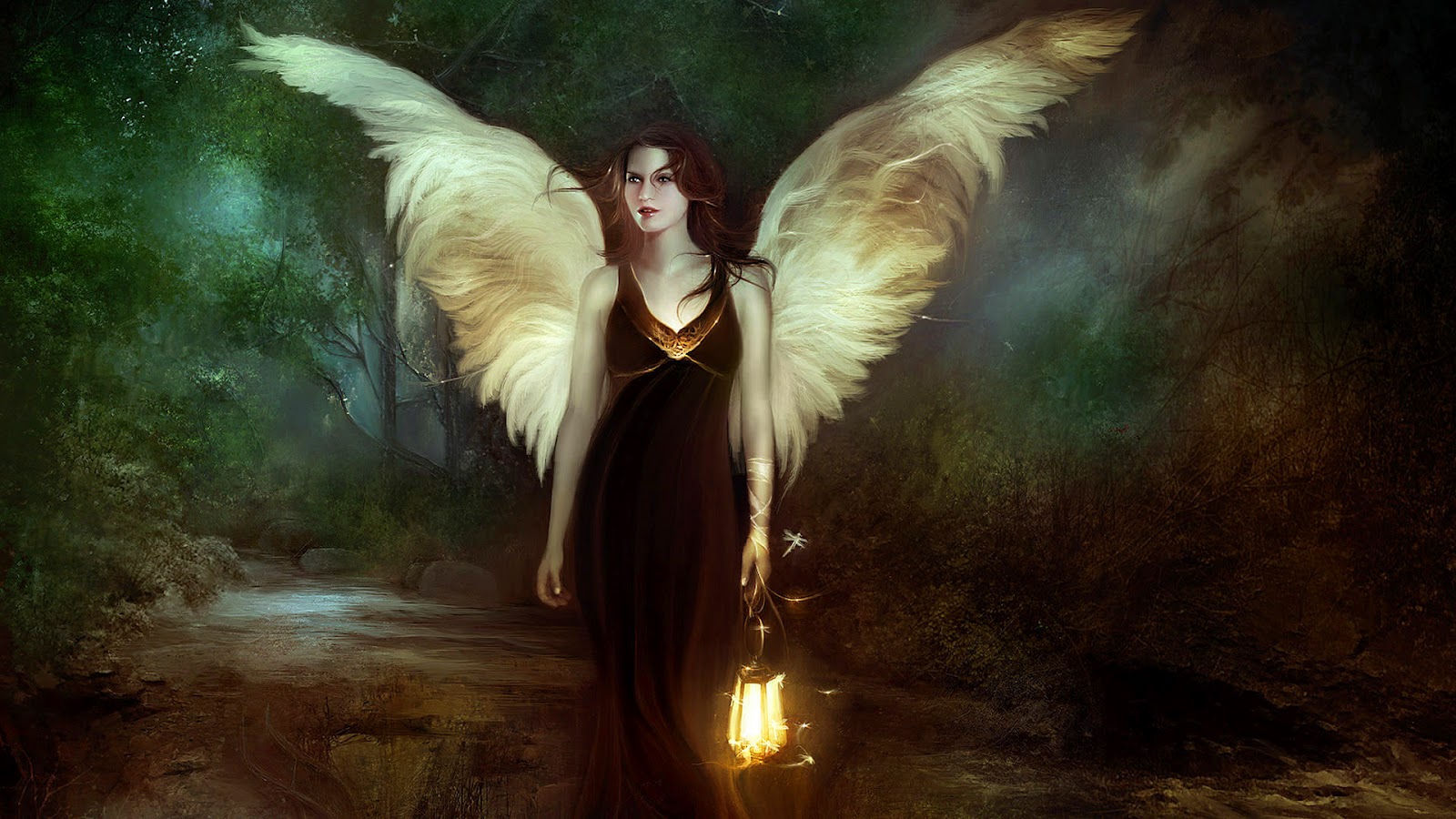 Fantasy girl with wings