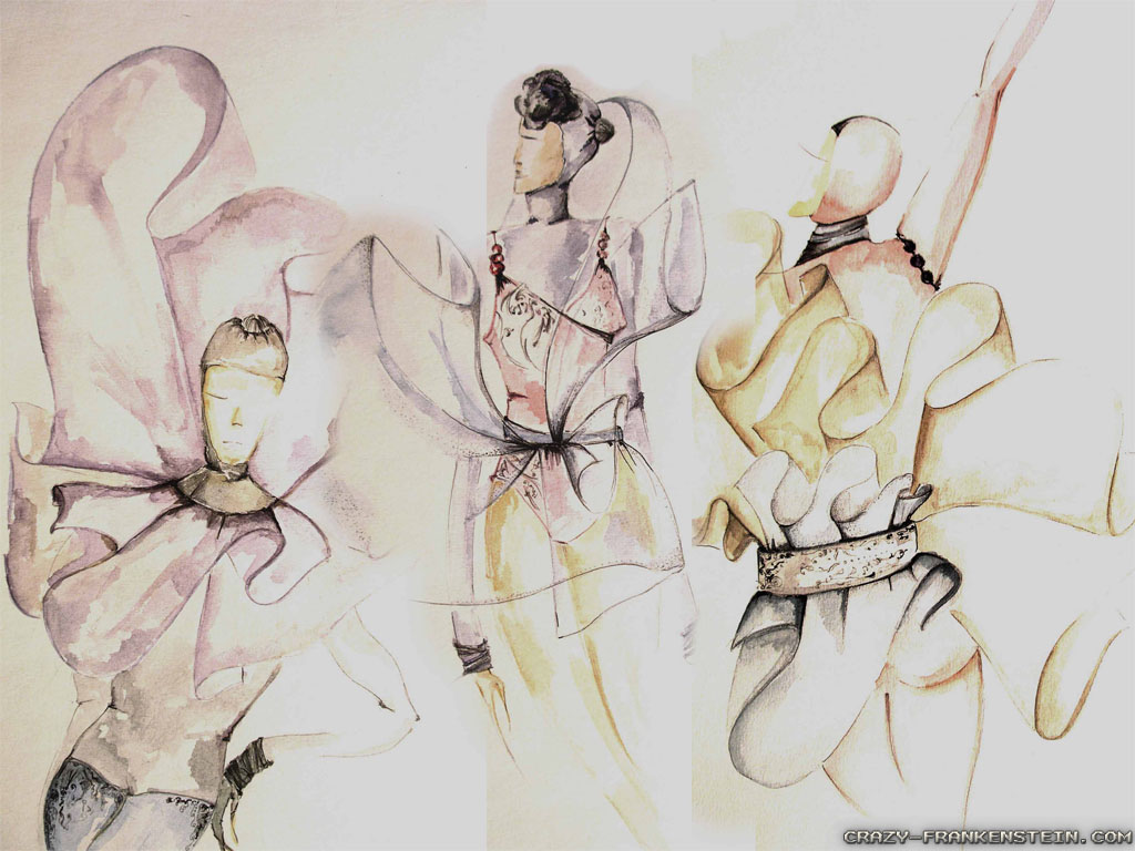 Wallpaper: Ballet Fashion Sketches