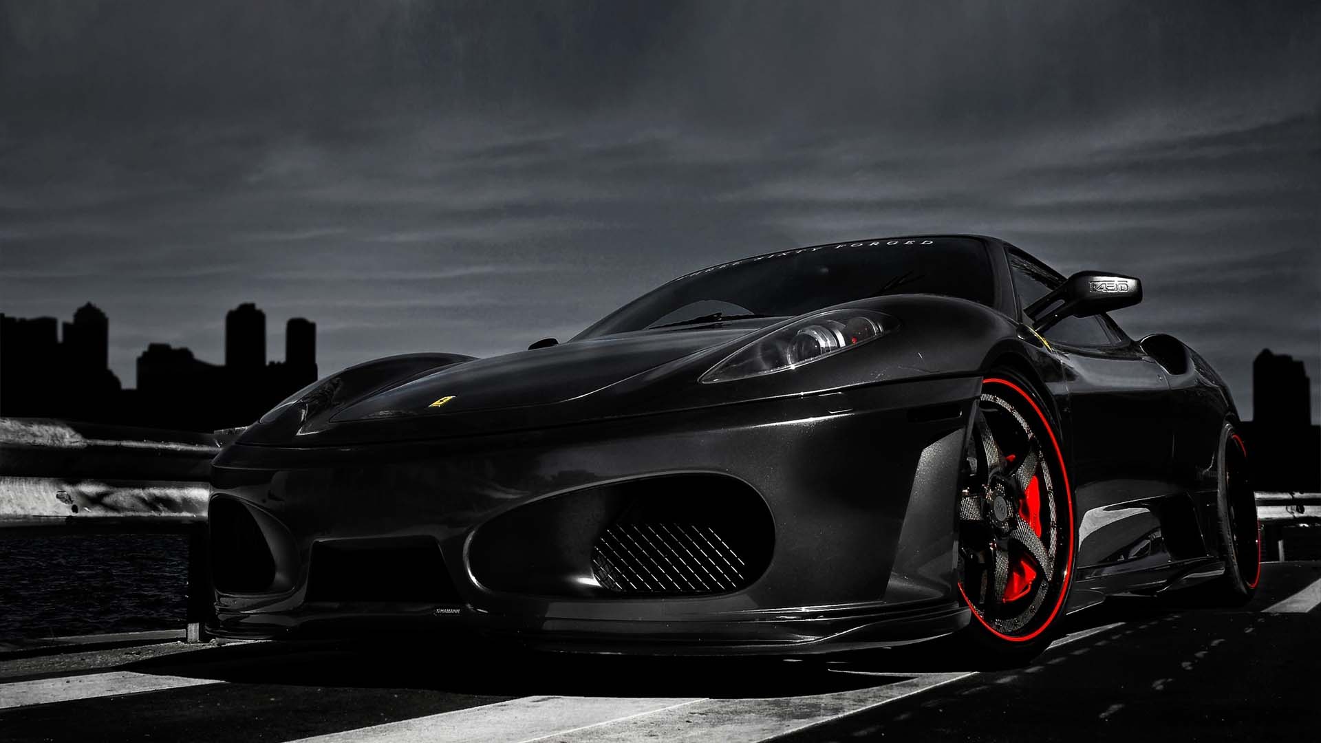 Black Ferrari Wallpaper HD